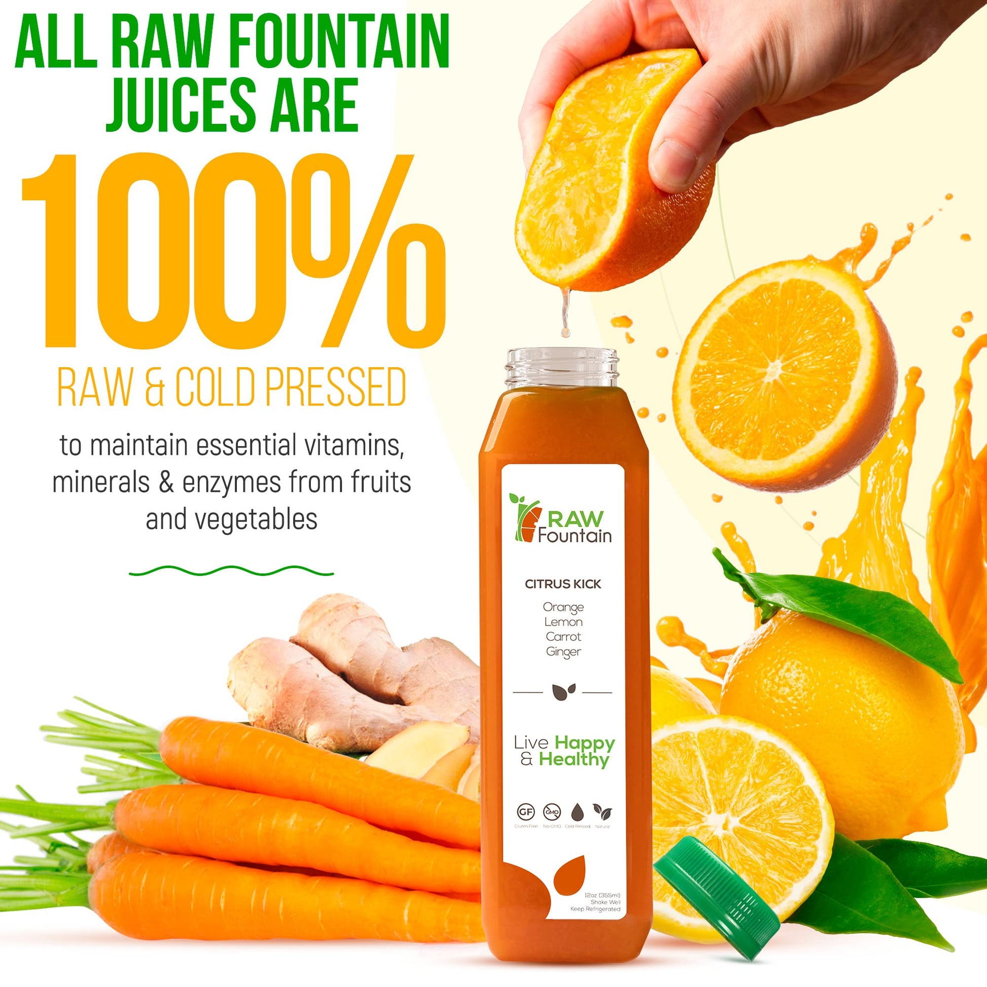 3 Day Juice Cleanse by Raw Fountain, All Natural Raw Detox Cleanse, Liquid Juice Diet Raw Fountain Au supplements