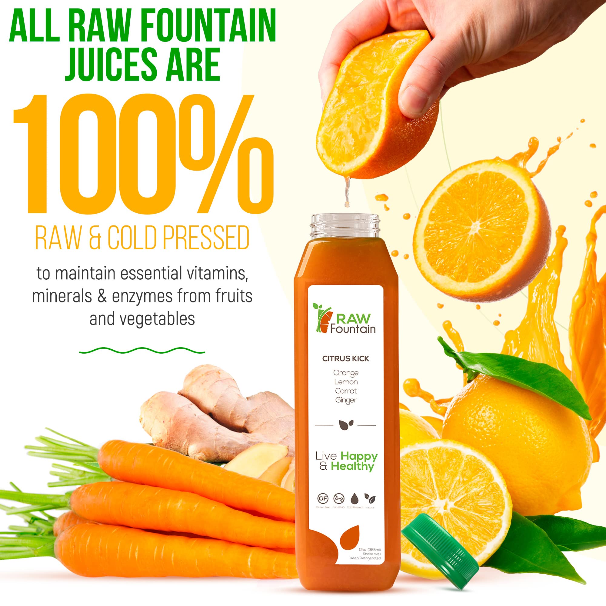 3 Day Juice Cleanse by Raw Fountain, All Natural Raw Detox Cleanse, Liquid Juice Diet Raw Fountain Au supplements