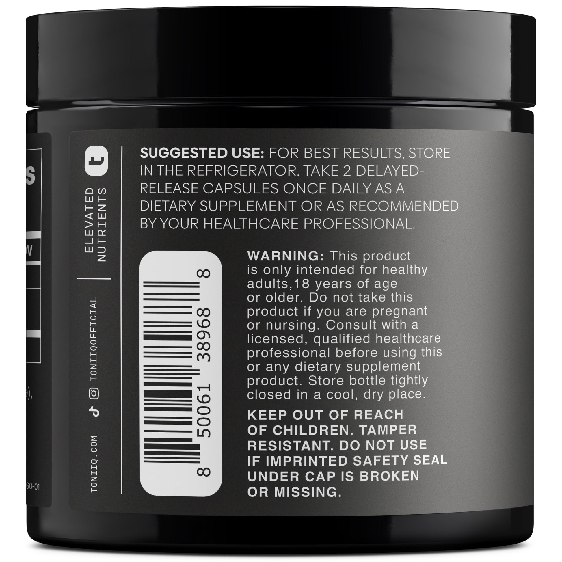 Lactobacillus Gasseri - Ultra High Strength 50 Billion CFU - Delayed Release Capsules - Made with Prebiotic Inulin Fiber - Supports Digestive Health & Gut Flora - Third-Party Lab Tested - 60 Capsules Toniiq Au supplements