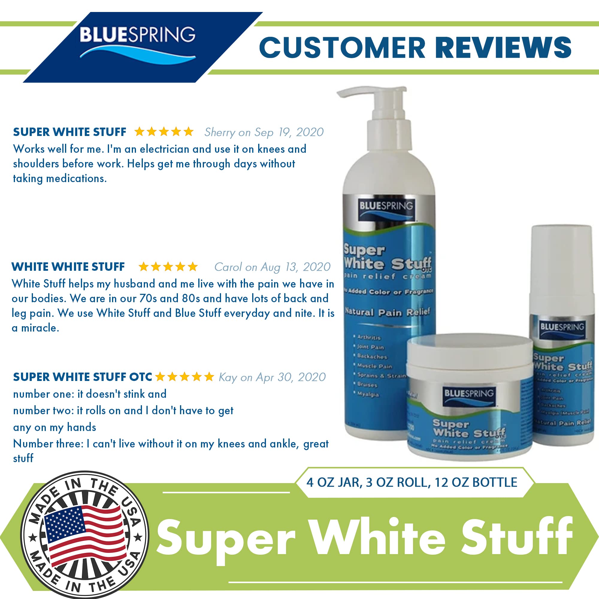 Emu Therapy Super White Stuff OTC 12-oz. Pump Bottle - Natural, Made in USA, Paraben-Free, Works in As Little As 5 Minutes for Joint/Muscle Pain, Backaches, Sprains/Strains, Bruises & More Emu Therapy Au supplements