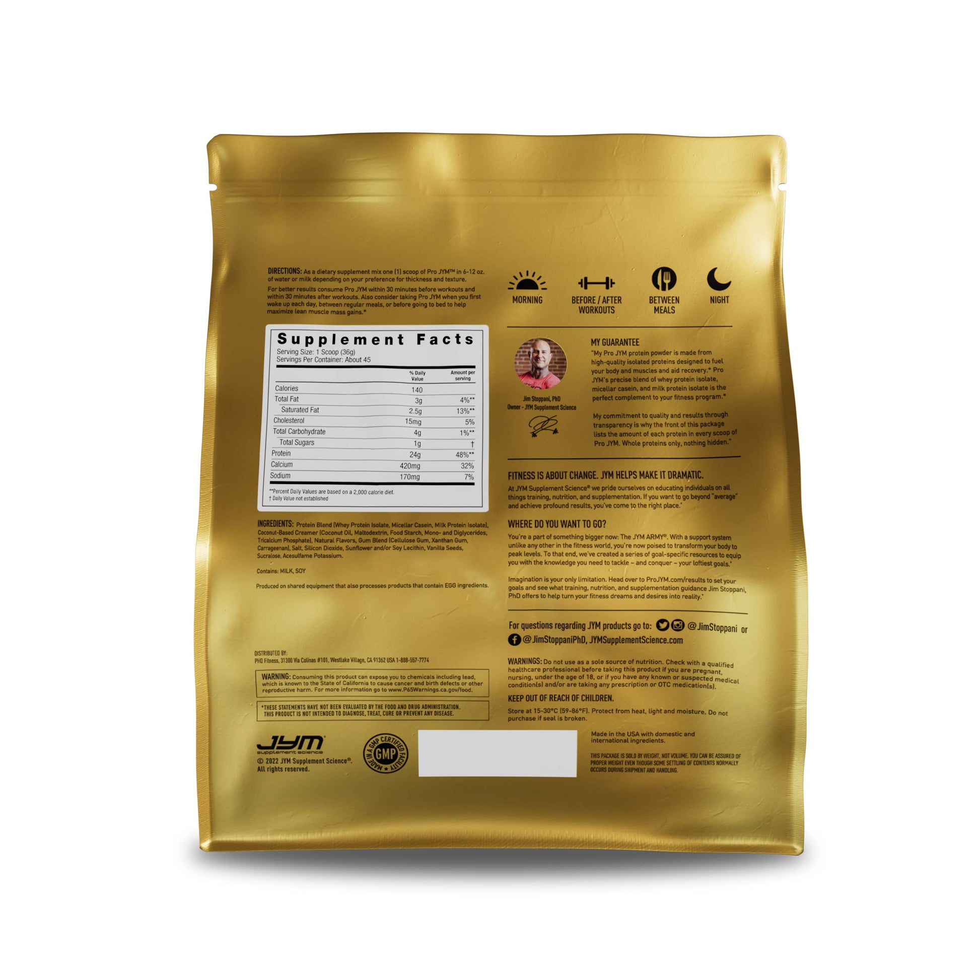 JYM Supplement Science PRO JYM 45 Servings - Tahitian Vanilla Bean & tamin & Mineral Support, Vitamin A, C, B6, B12, E, K, Boron, Biotin, Potassium 60 Tablets JYM Supplement Science Au supplements