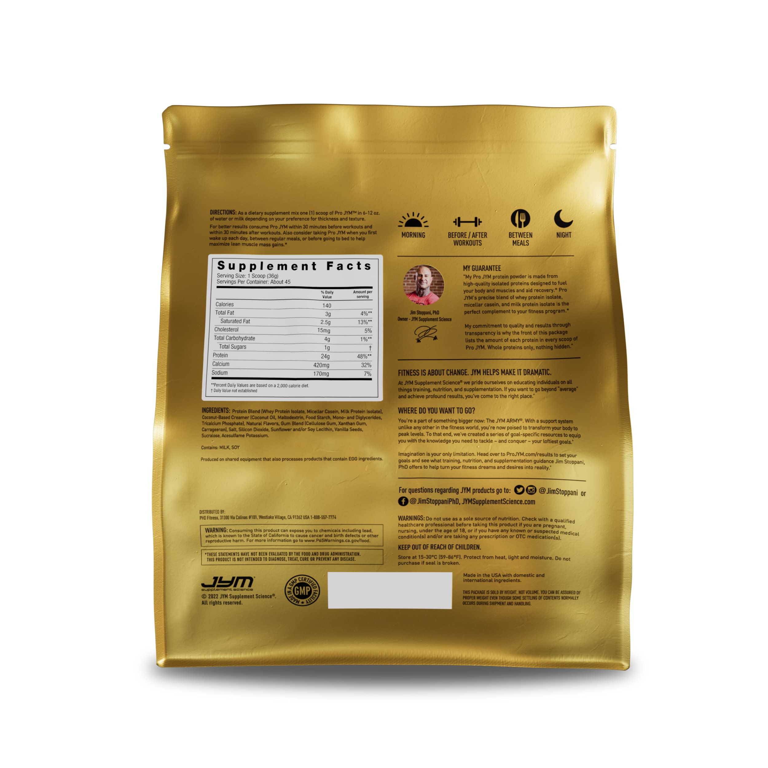 JYM Supplement Science PRO JYM 45 Servings - Tahitian Vanilla Bean & tamin & Mineral Support, Vitamin A, C, B6, B12, E, K, Boron, Biotin, Potassium 60 Tablets JYM Supplement Science Au supplements