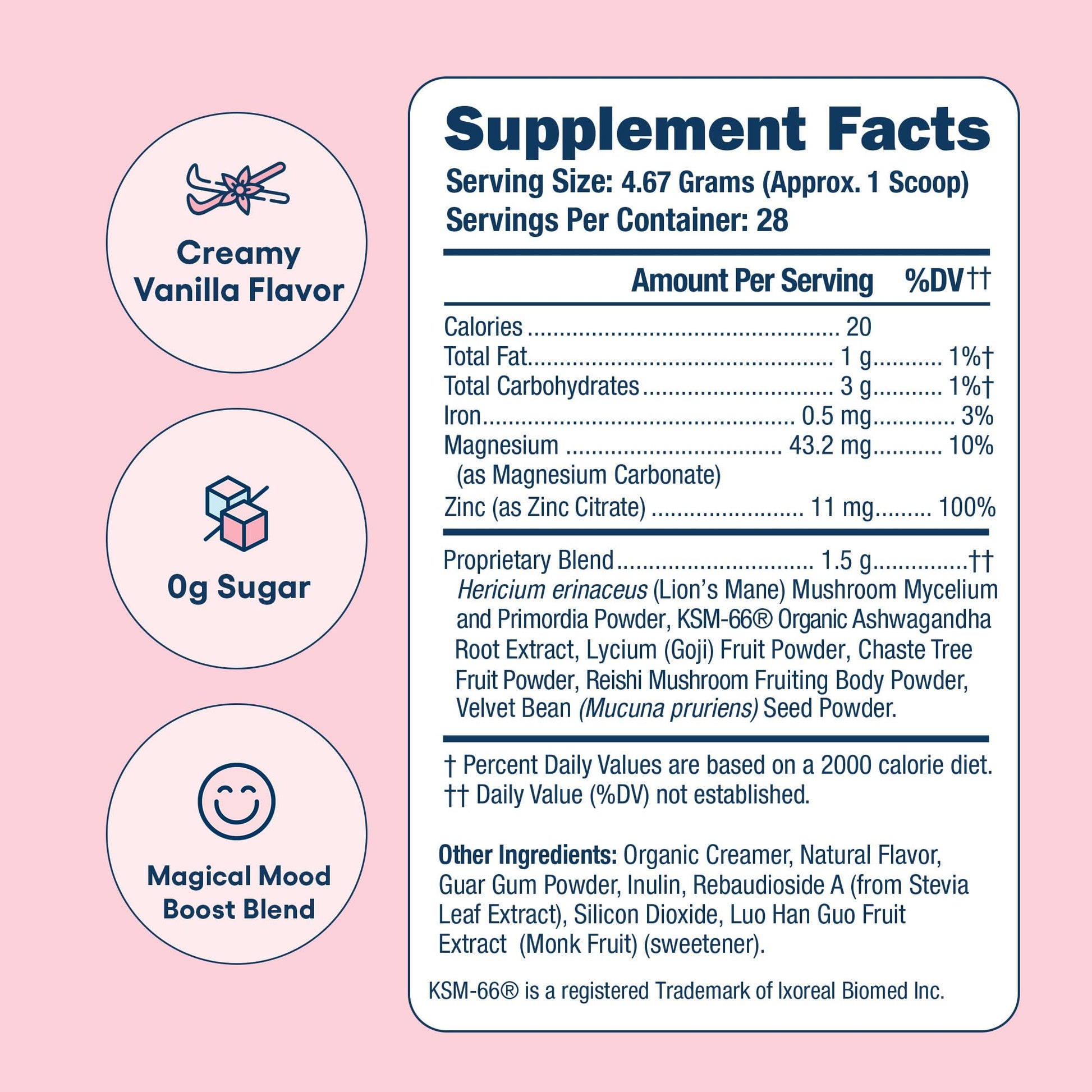 Love Sweat Fitness Mood & Stress Support Supplement for Women | Ashwagandha, B Vitamins & Magnesium Powder | Focus, Calm & Balance | Miss Congeniality Vanilla | Vegan, Non-GMO | 28 Servings Love Sweat Fitness Au supplements