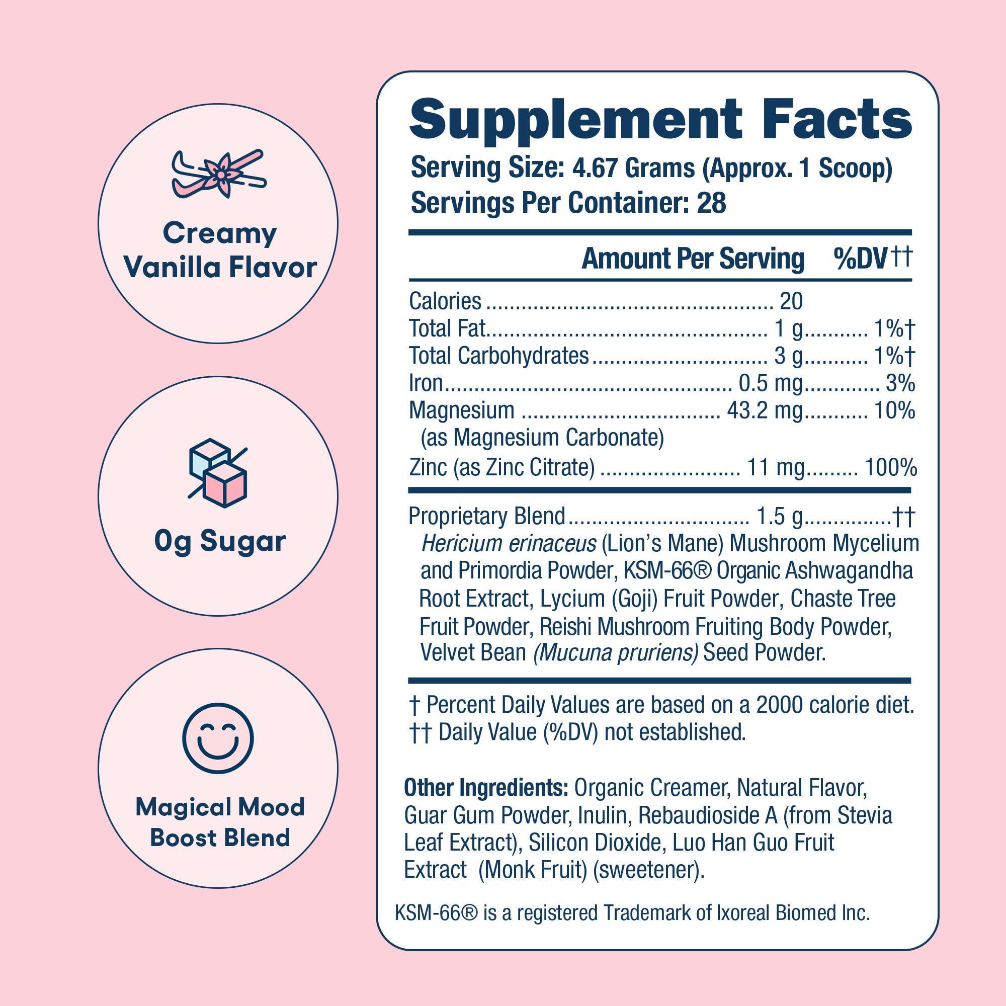 Love Sweat Fitness Mood & Stress Support Supplement for Women | Ashwagandha, B Vitamins & Magnesium Powder | Focus, Calm & Balance | Miss Congeniality Vanilla | Vegan, Non-GMO | 28 Servings Love Sweat Fitness Au supplements