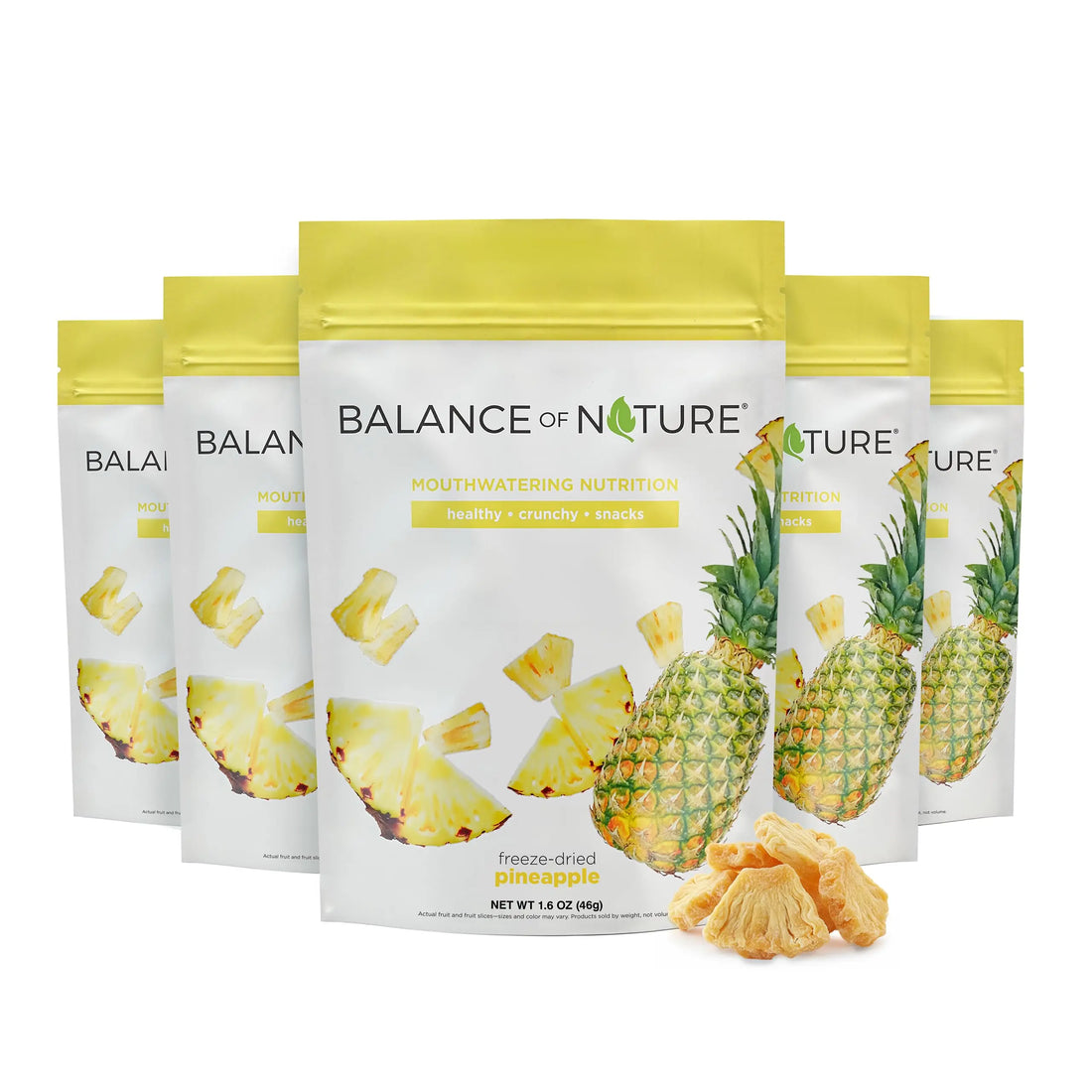 Balance of Nature Freeze-Dried Pineapples (5 Pack) – 100% Real Fruit, Crunchy Pineapple Slices, Healthy Snack, Mouthwatering Nutrition, Gluten-Free, Vegan, No Sugar Added, Five 1.6 oz Bags Balance of Nature uk supplements