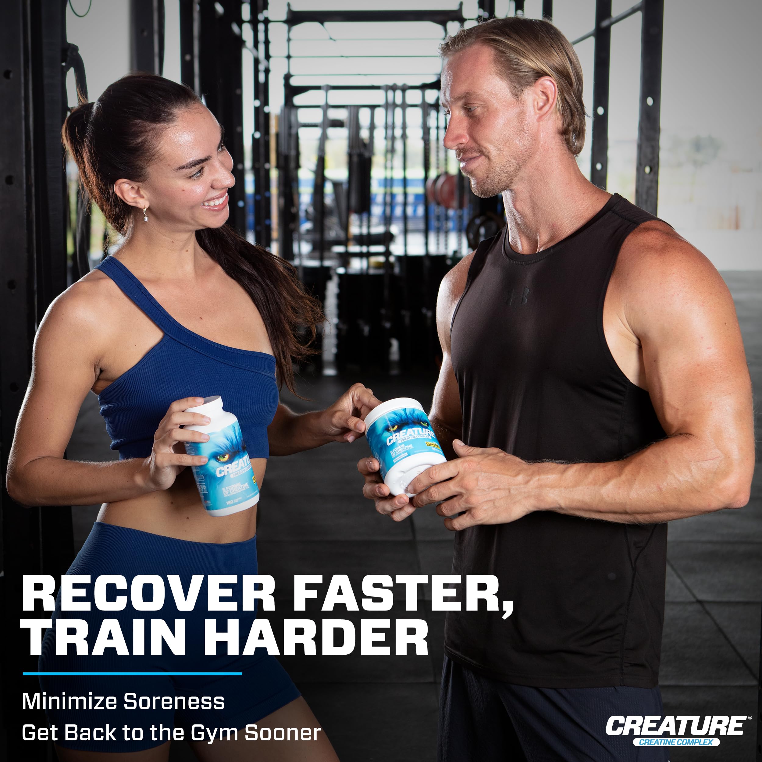 CREATURE® Creatine Complex - Creatine Monohydrate Capsules with 5 Types of Creatine Including Con-Crēt® Creatine HCL, Promotes Muscle, Strength, Endurance, Brain Health, 180 Veggie Caps, 60 Servings CREATURE Au supplements