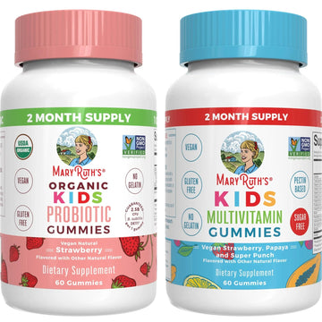 MaryRuth Organics Multivitamin and Probiotic Gummies (Strawberry) for Kids | Clean Label Project Verified® | Vitamins for Gut Health MARYRUTH'S Au supplements