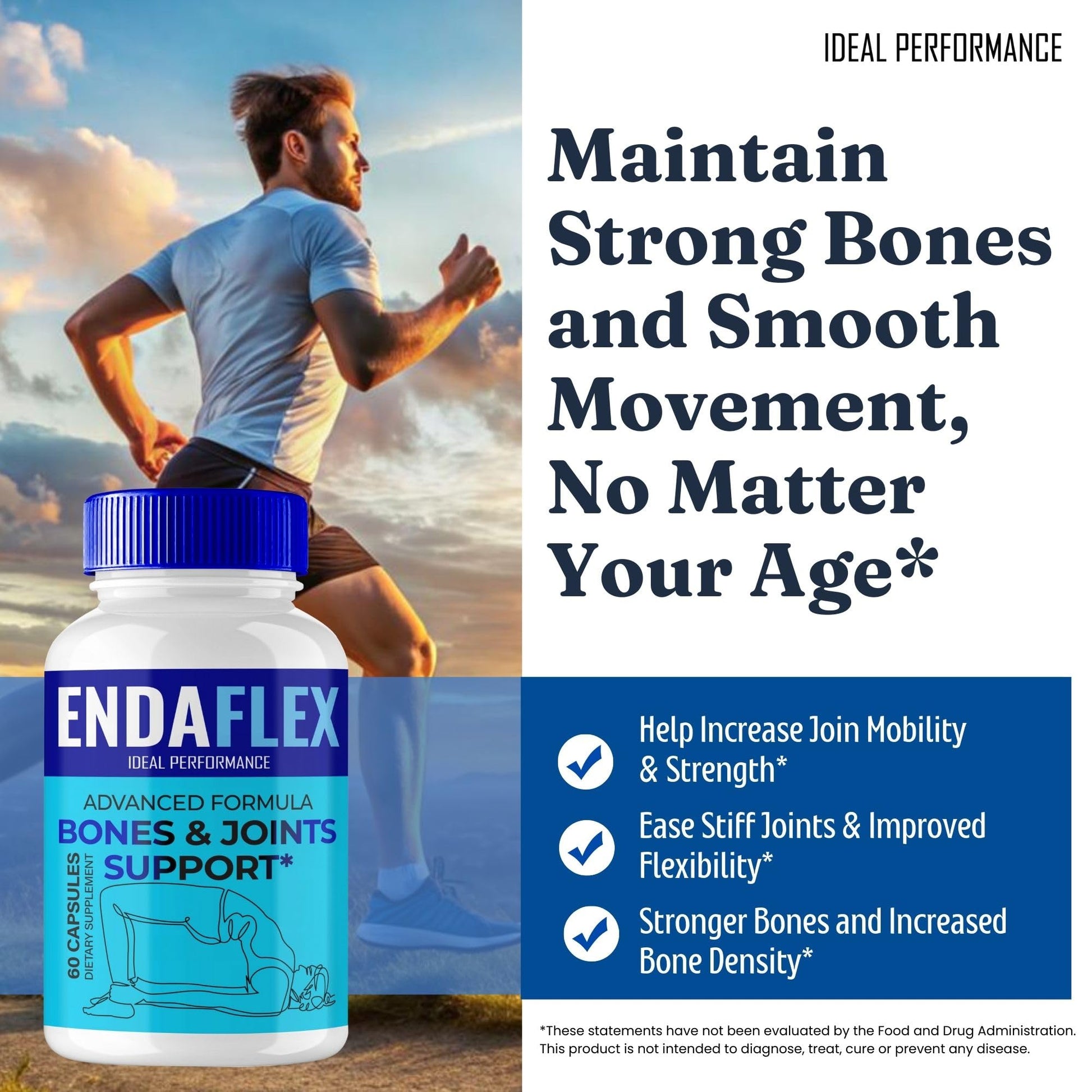 Endaflex Capsules, Advanced Joint Support Supplement Pills for Mobility and Comfort - Maximum Strength, Official Enda Flex Joint Support All Natural Formula, Premium Enda-Flex Reviews (2 Pack) IDEAL PERFORMANCE Au supplements