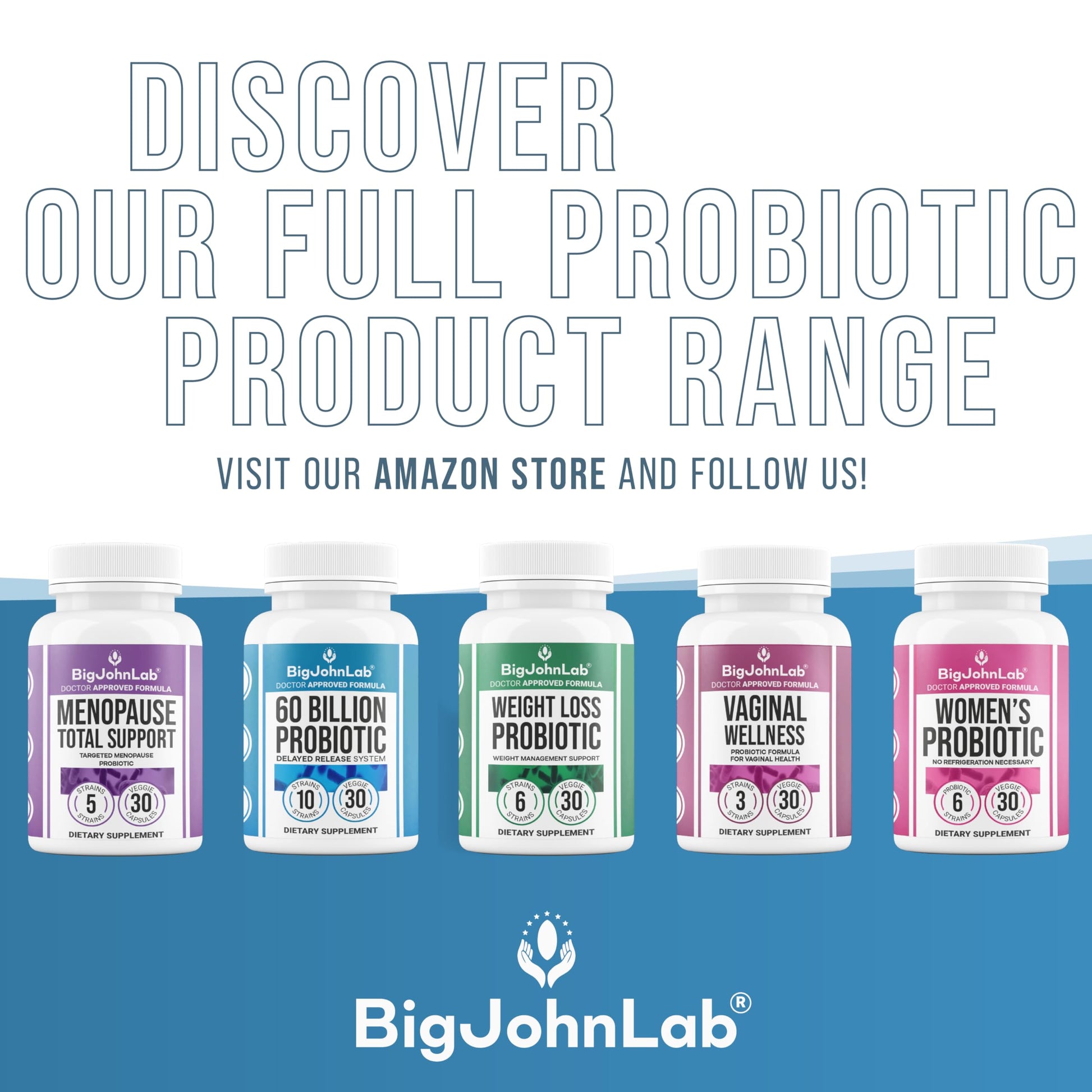 BIGJOHNLAB® - Probiotics for Weight Management & Bloating - 6 Probiotic Strains - Prebiotics - Key Ingredient Cayenne & Green Tea - Supports Gut Health - Weight Management for Women & Men - 30 CT BIGJOHNLAB Au supplements