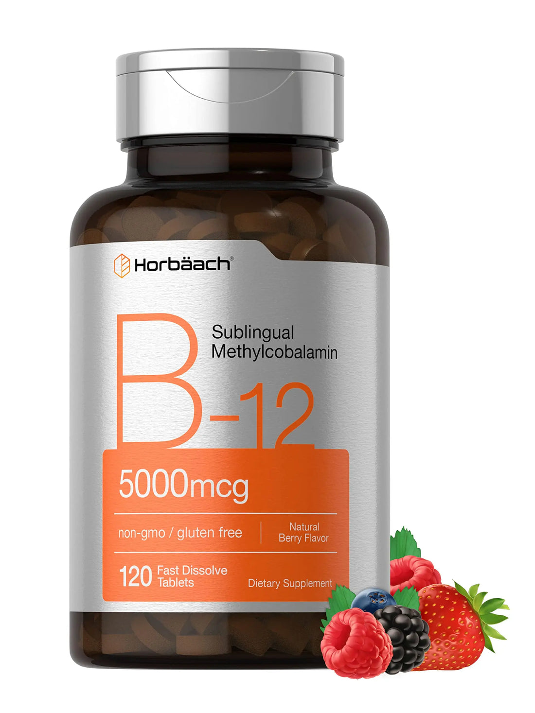 Horbäach B12 Sublingual Methylcobalamin | 5000mcg | 120 Fast Dissolve Tablets Horbäach uk supplements