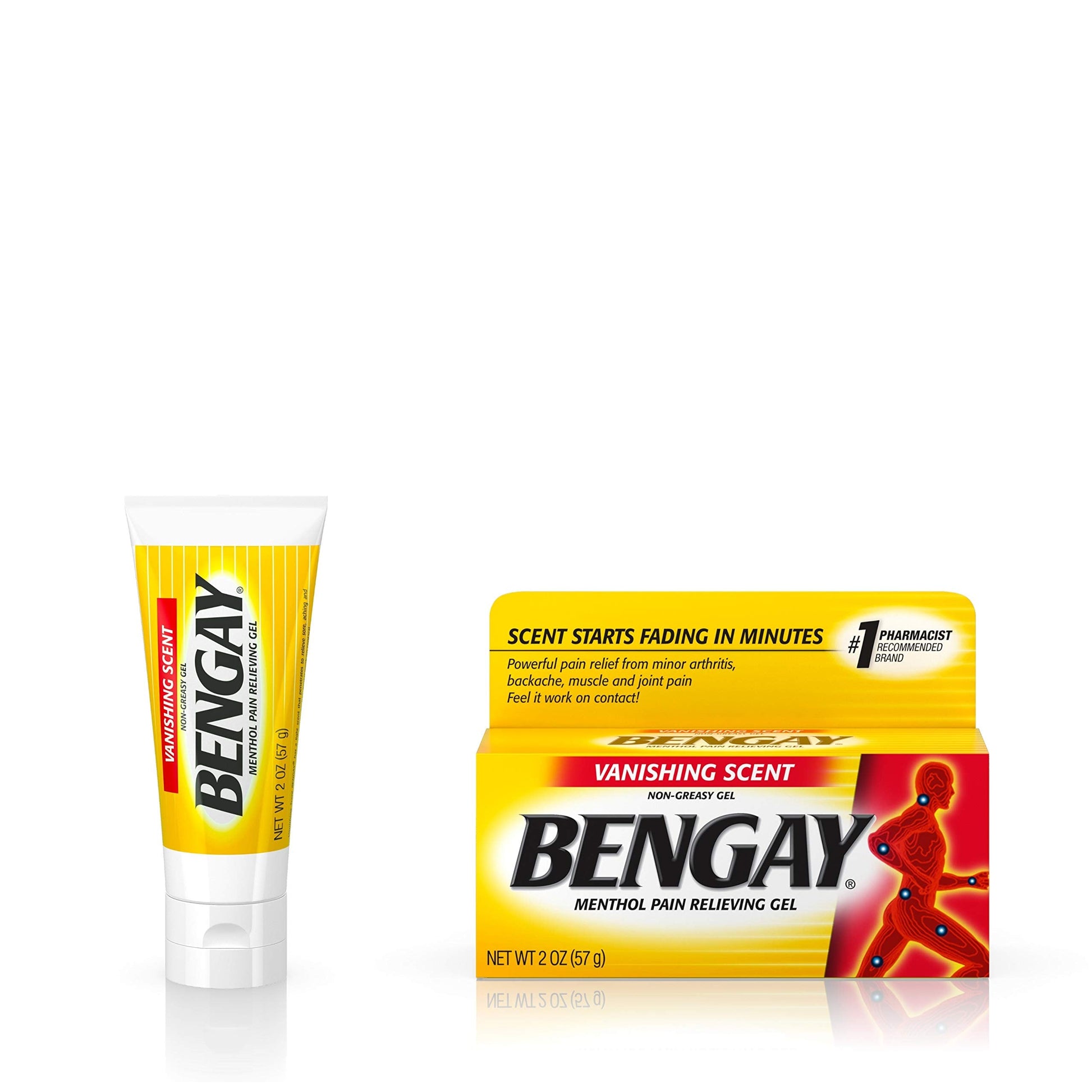 Vanishing Scent Bengay Relief Gel, Non-Greasy Topical Reliever with Cooling Menthol, 2 oz Bengay Au supplements