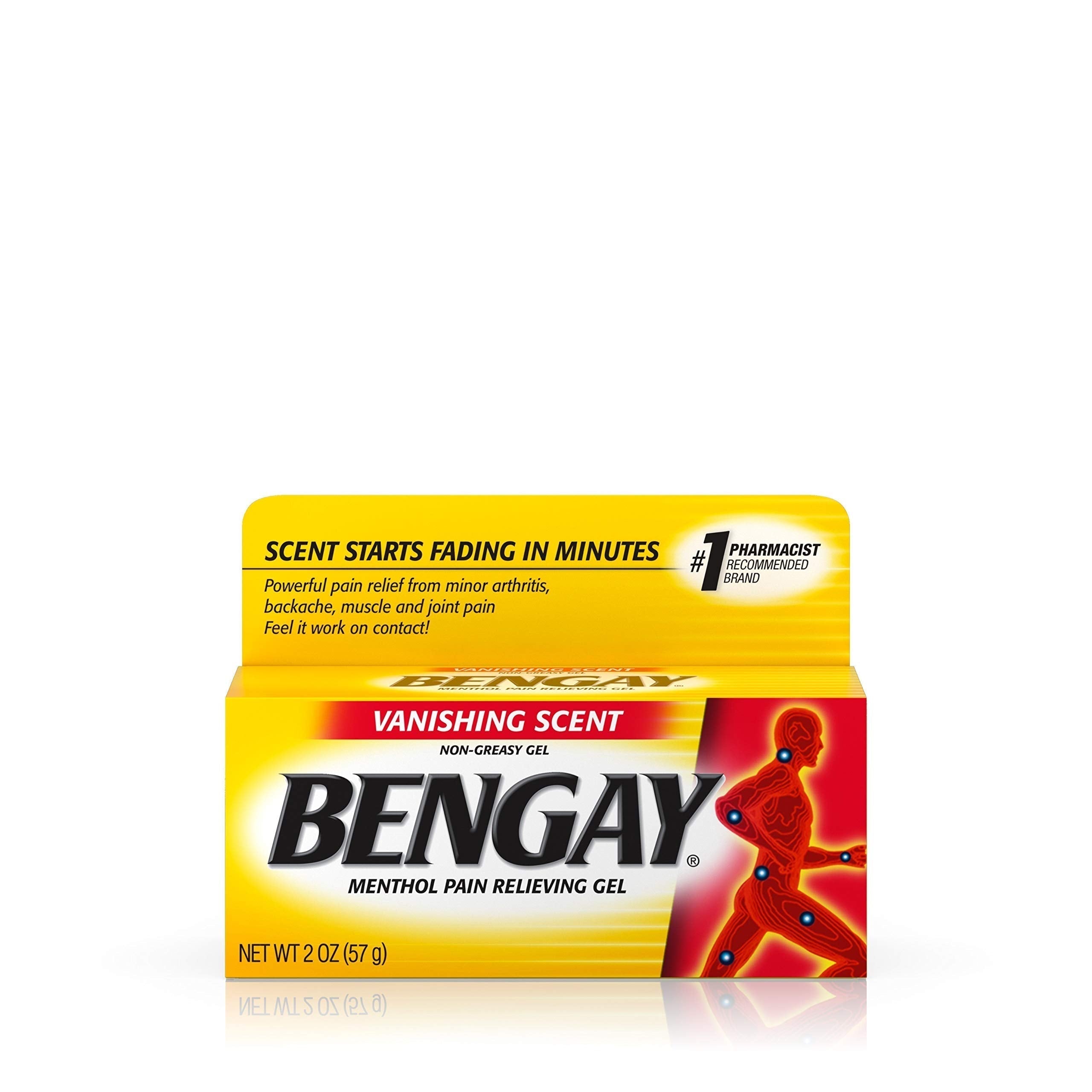 Vanishing Scent Bengay Relief Gel, Non-Greasy Topical Reliever with Cooling Menthol, 2 oz Bengay Au supplements