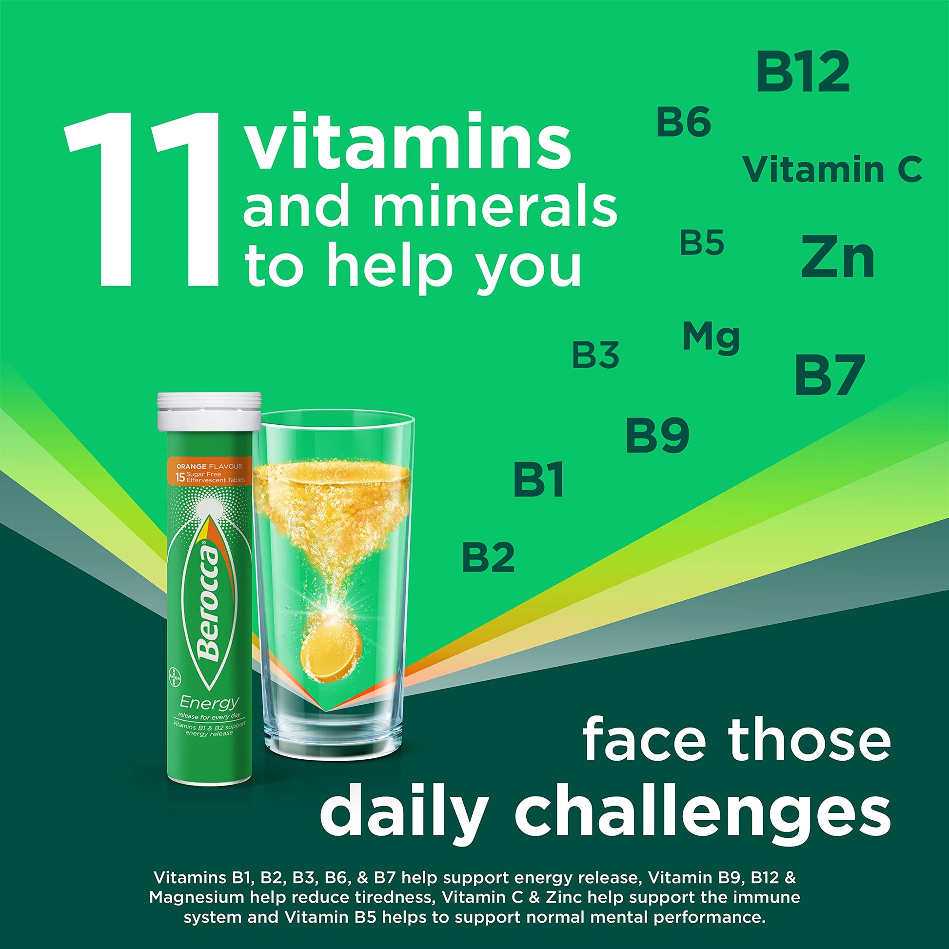 Berocca Vitamin C Effervescent Tablets, with Magnesium, Vitamin B12 and Vitamin B Berocca Au supplements