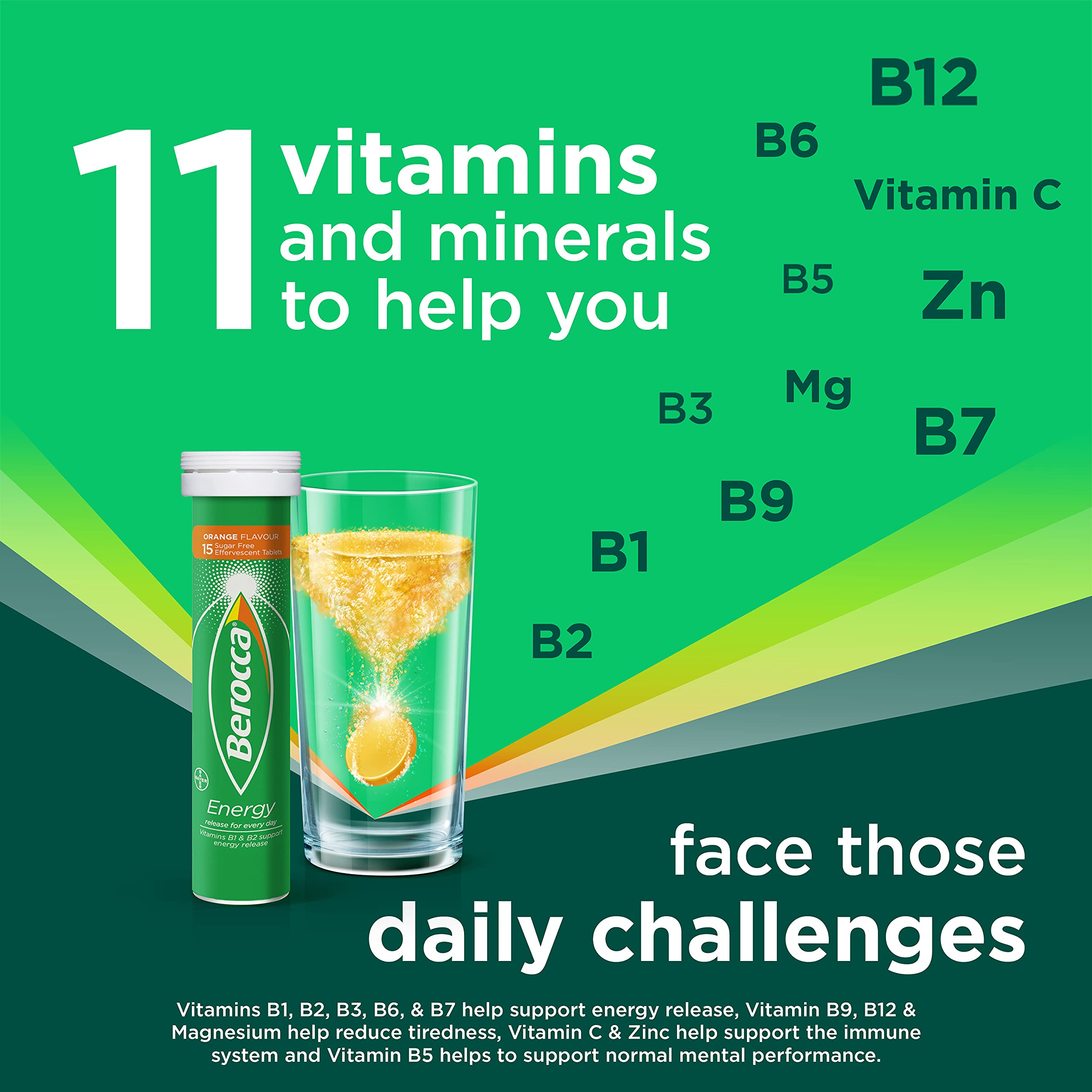 Berocca Vitamin C Effervescent Tablets, with Magnesium, Vitamin B12 and Vitamin B Berocca Au supplements