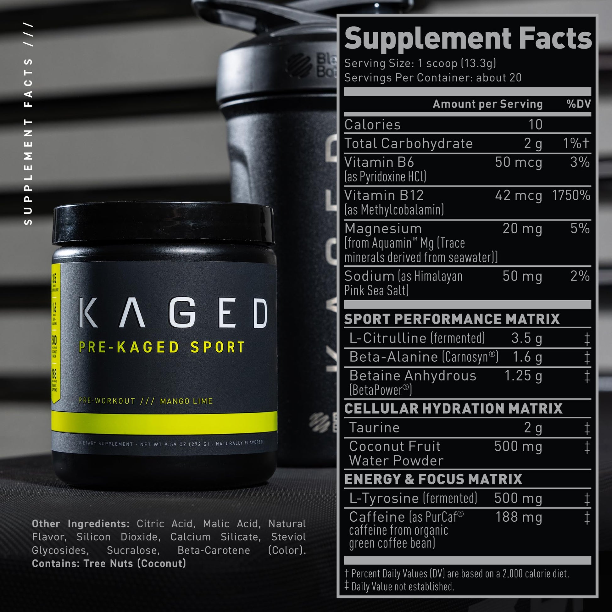 Kaged Pre Sport & Creatine Monohydrate Bundle | Mango Lime Pre + Unflavored Creatine Kaged Au supplements