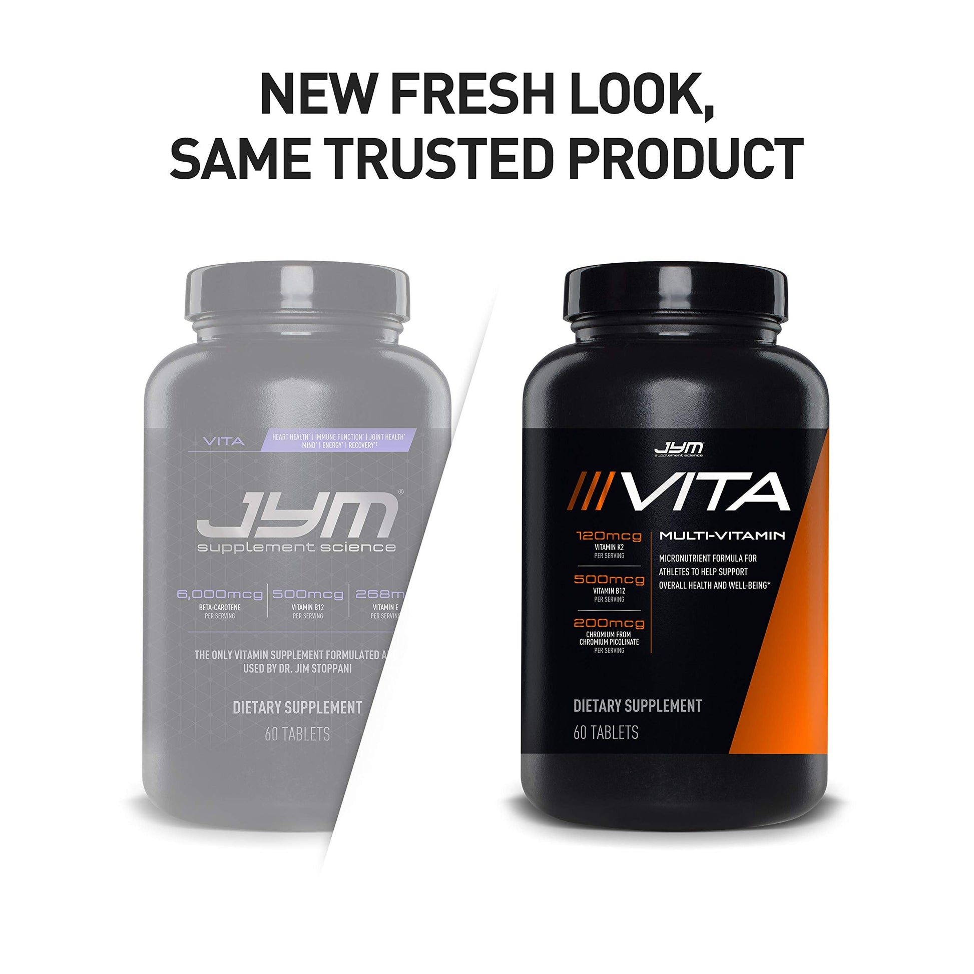 JYM Supplement Science Vita JYM Sports Multivitamin & Mineral Support, Vitamin A, C, B6, B12, E, K, Boron, Biotin, Potassium 60 Tablets JYM Supplement Science Au supplements