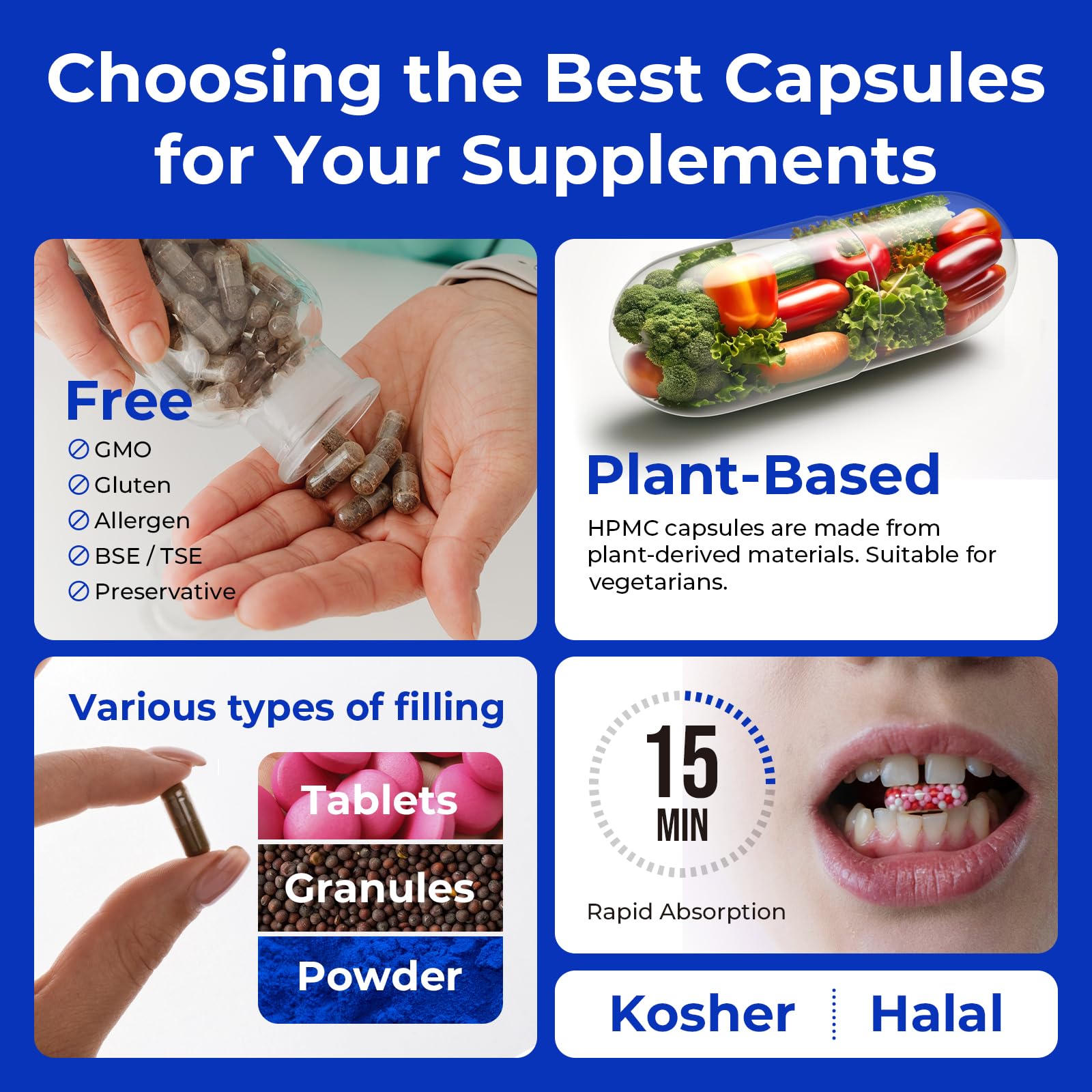 ATLEMISME Empty Vegan Capsules Size 1 - Vegan Capsules Empty (1000 Count) ATLEMISME Au supplements
