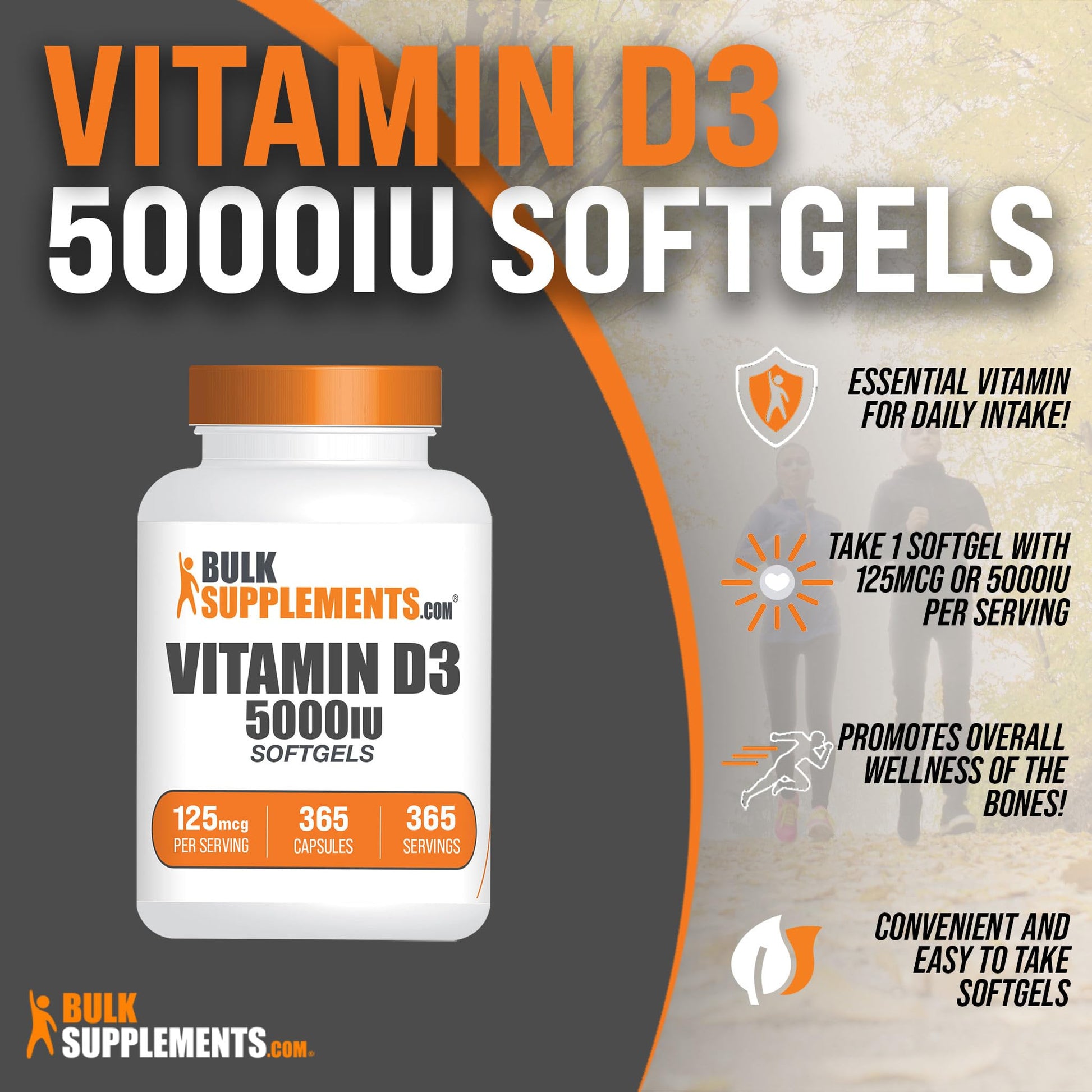 BULKSUPPLEMENTS.COM Vitamin D3 5000IU Softgels - Cholecalciferol, D3 Supplement BULKSUPPLEMENTS.COM Au supplements