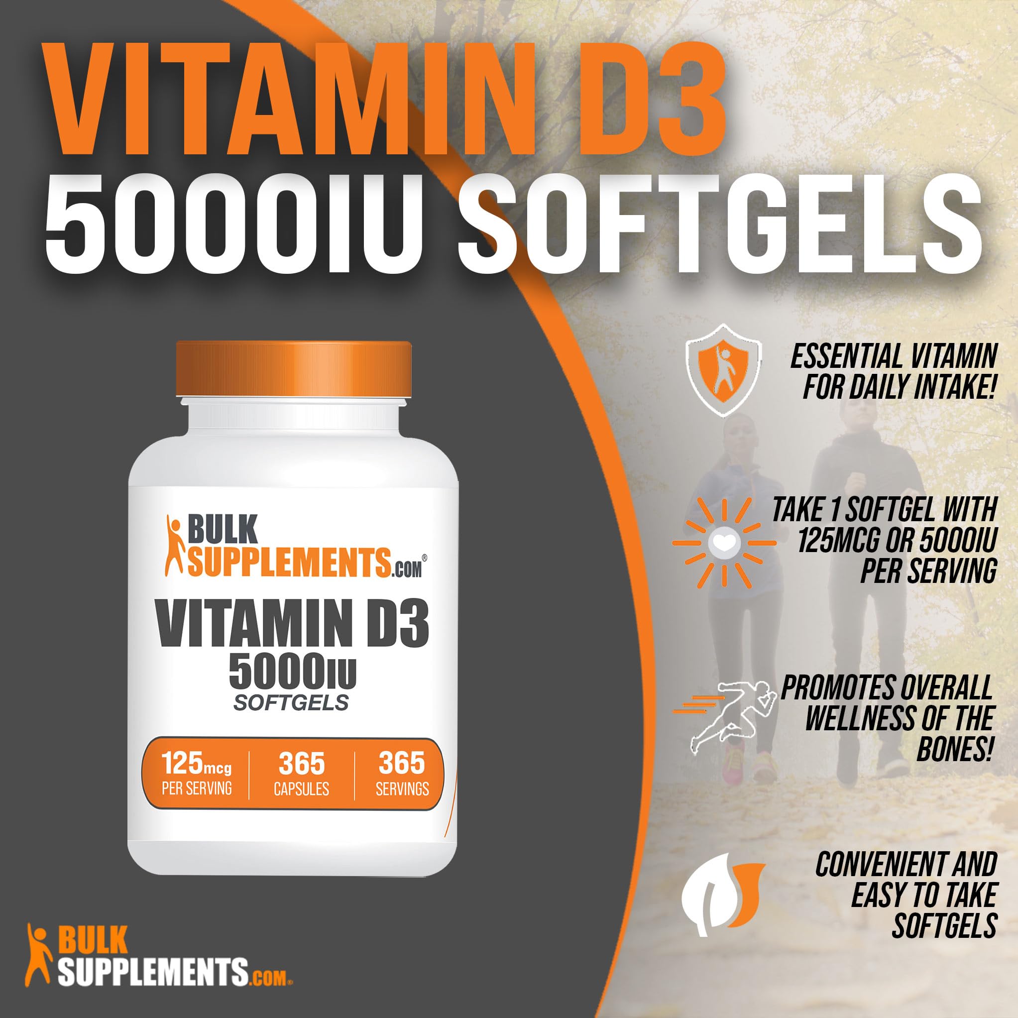 BULKSUPPLEMENTS.COM Vitamin D3 5000IU Softgels - Cholecalciferol, D3 Supplement BULKSUPPLEMENTS.COM Au supplements