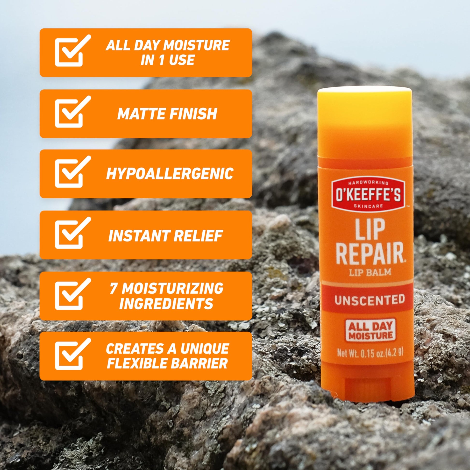 O'Keeffe's Lip Repair Unscented Lip Balm for Dry, Cracked Lips - Stick (3 Pack) - Moisturizer for Very Dry Lips O'Keeffe's Au supplements