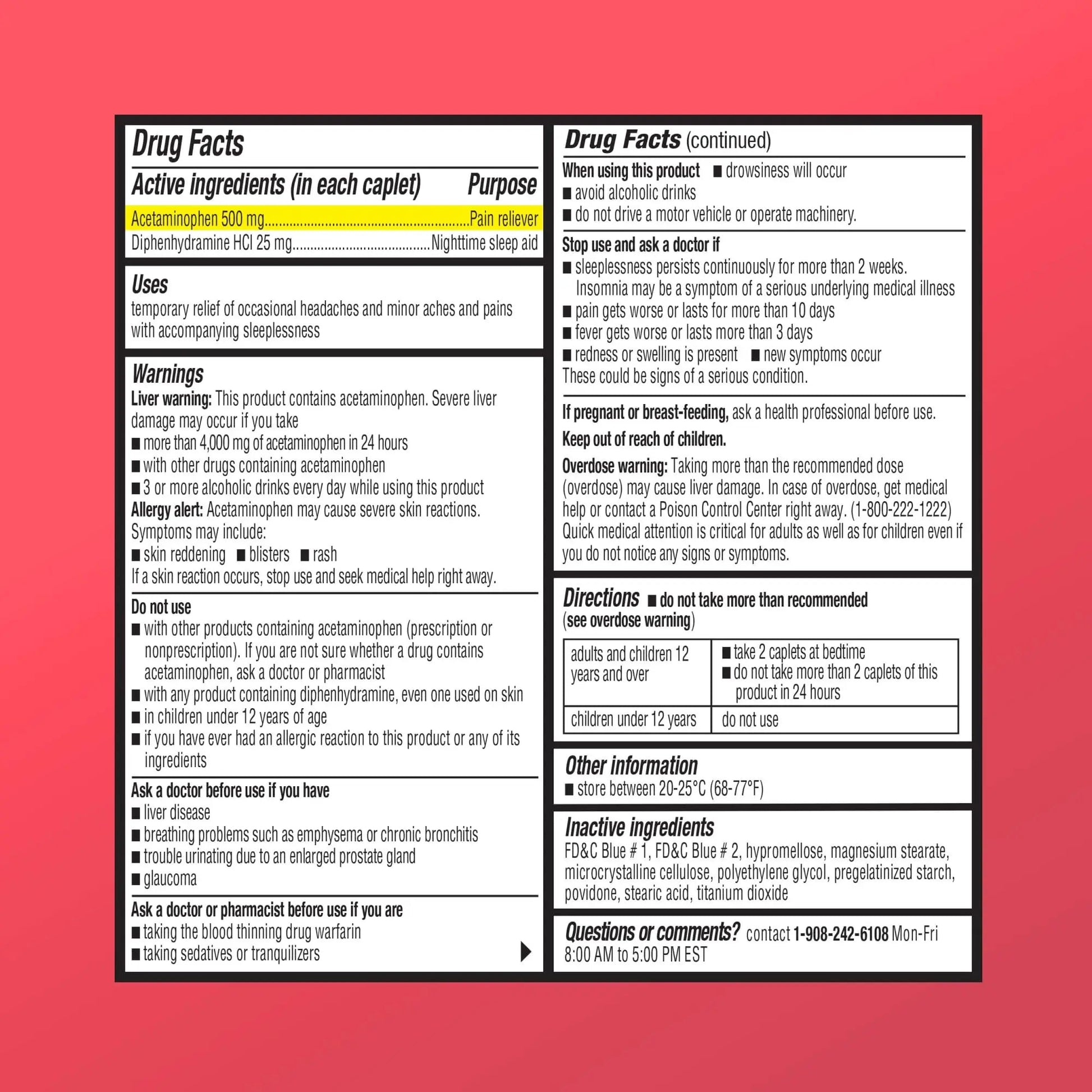 GoodMeds Compare to Tylenol PM PM Pain Reliever & Sleep Aid, Generic Acetaminophen 500mg, Fast-Acting, Extra Strength for Headaches, Migraines, Aches | Non-Habit Forming (375 Count) GoodMeds Au supplements