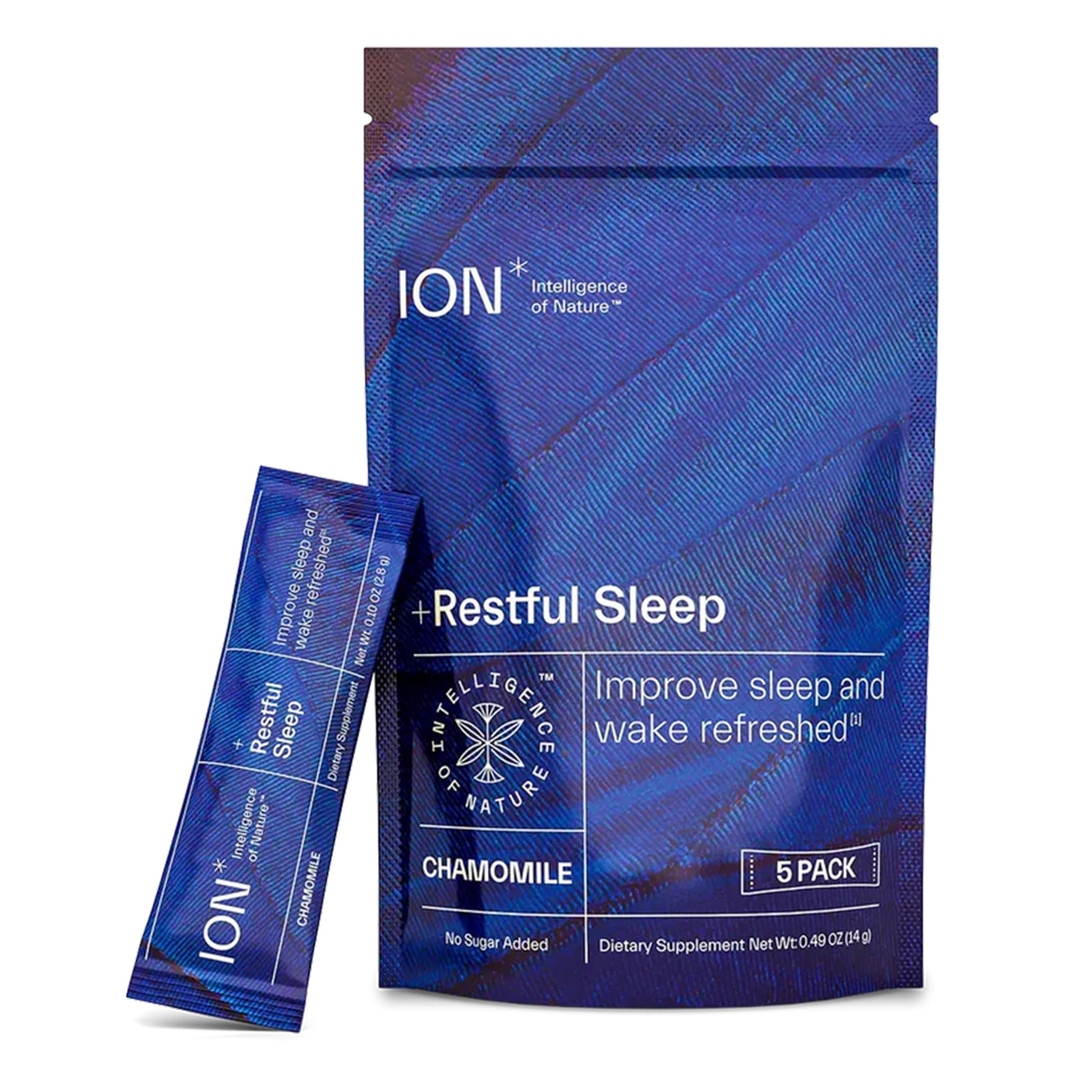 ION* Intelligence of Nature Restful Sleep - Ashwagandha Calm Sleep Aid Powder Drink Mix for Restful Night with Magnesium and L Theanine for Women and Men - 5 Packets ION* Intelligence of Nature Au supplements