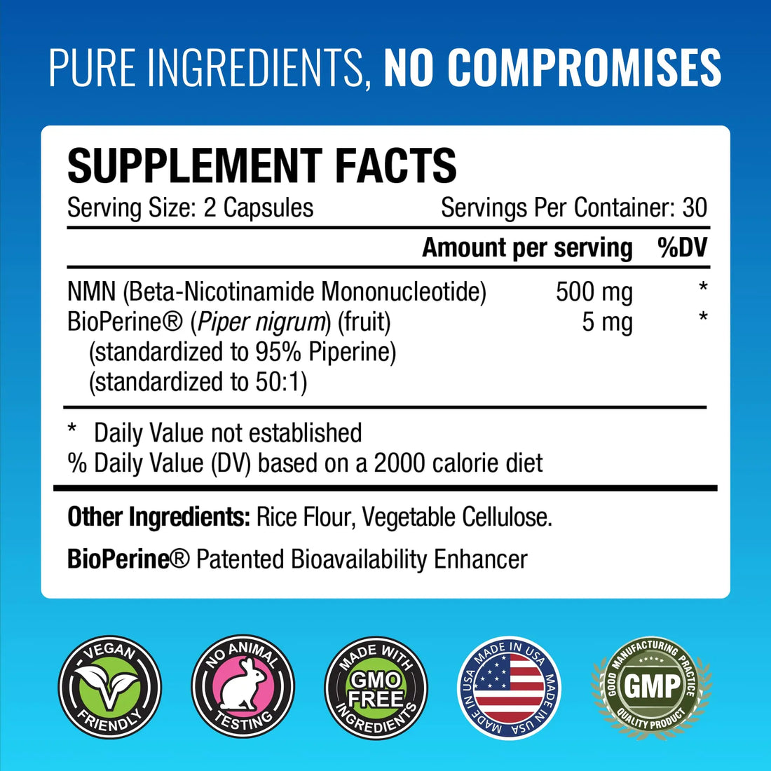 Approved Science NMN - 500mg Stable NMN - Cellular Energy, Healthy Aging - Pack of 1 - Made in USA - Vegan Approved Science uk supplements