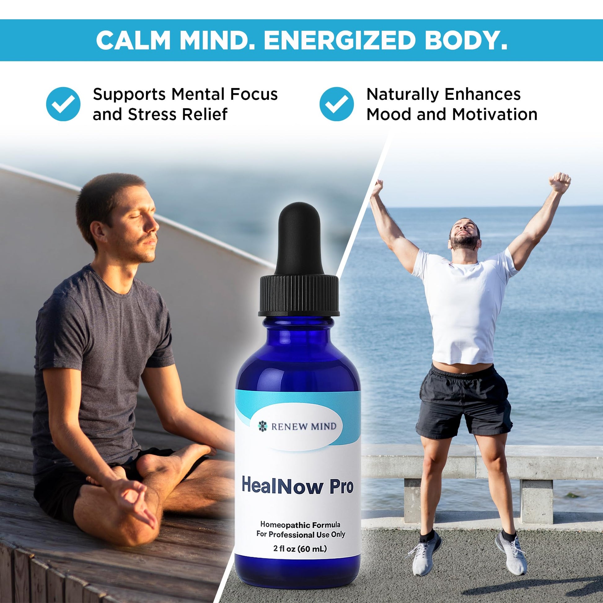 RENEW MIND HealNow Pro Homeopathic Support for Joint Pain, Muscle Aches, Arthritis Pain, and Muscle or Joint Stiffness Professional Grade Formula Promotes Comfort, Mobility & Energy - 2 fl oz RENEW MIND Au supplements