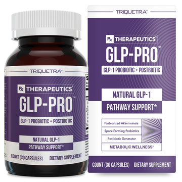 GLP-Pro™: Probiotic & Postbiotic Blend for Natural GLP-1 Support — Akkermansia MucT™, ButyraGen® Butyrate Generator & Spore Bacillus — Healthy Appetite, SCFA & Metabolic Balance — 30 Count Triquetra Health Au supplements