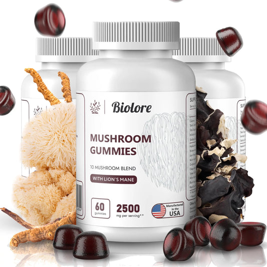 Biolore Mushroom Complex Gummies: 10 Powerful Mushrooms with Chaga, Lions Mane BioloreAU supplements