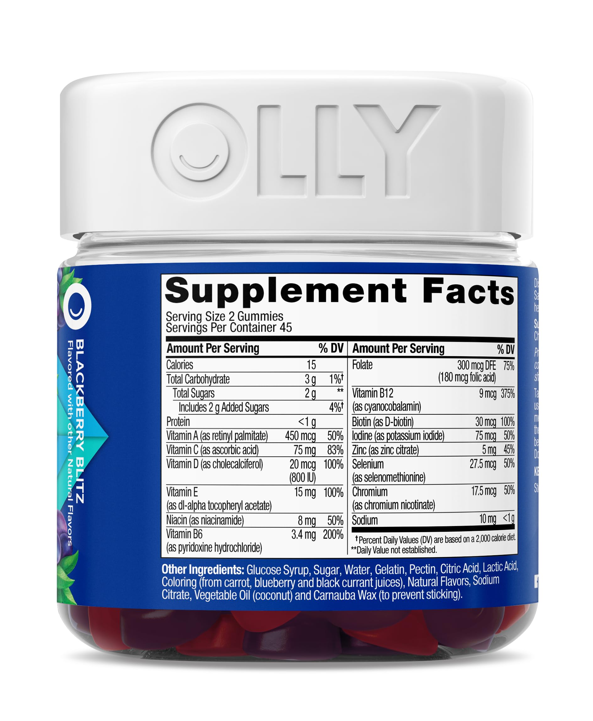 OLLY Men's Multivitamin Gummy, Vitamins A, C, D, E, B, Zinc, Blackberry Flavor, 45 Day Supply - 90 Count OLLY Au supplements