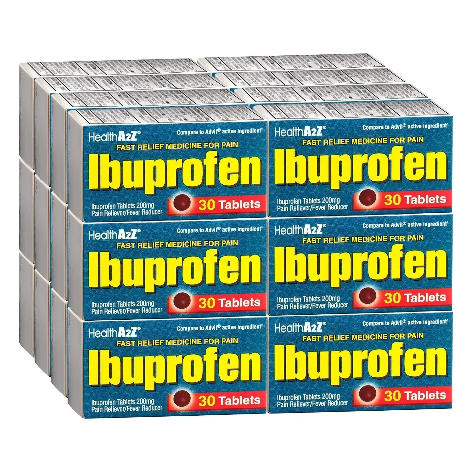 HealthA2Z® Ibuprofen Caplets 200mg | Pain Reliever & Fever Reducer | 24 Packs of 30 Tablets (720 Tablets Total) | Value Pack | NSAID HealthA2Z Au supplements