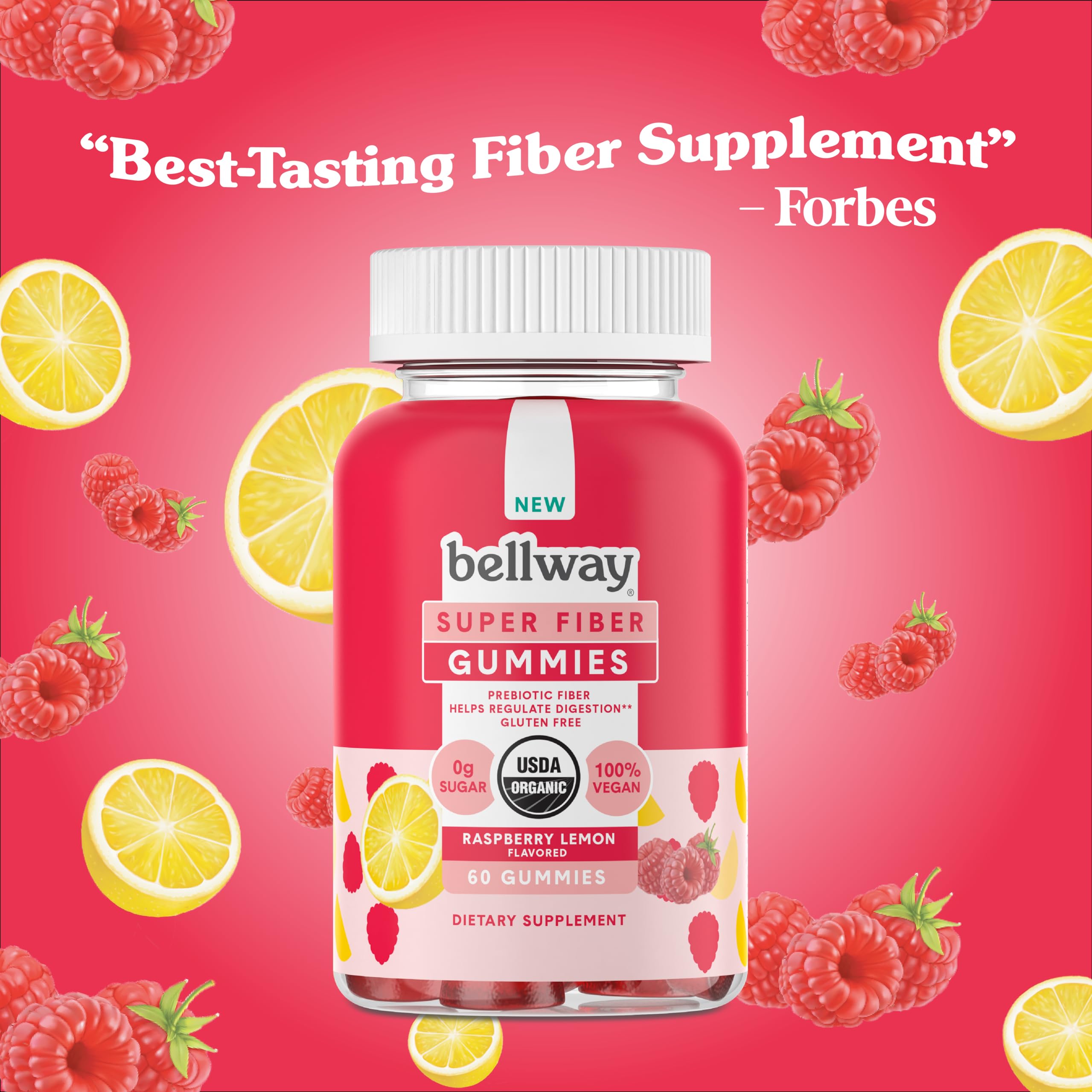 Bellway Super Fiber Gummies for Adults (5 Pack) - Sugar Free Organic Fiber Supplement Bellway Au supplements