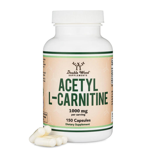 Acetyl L-Carnitine 1,000mg Per Serving, 150 Capsules (ALCAR for Brain Function Support, Memory, Attention, and Stamina) Acetyl L Carnitine That is Third Party Tested by Double Wood Double Wood SupplementsAU supplements