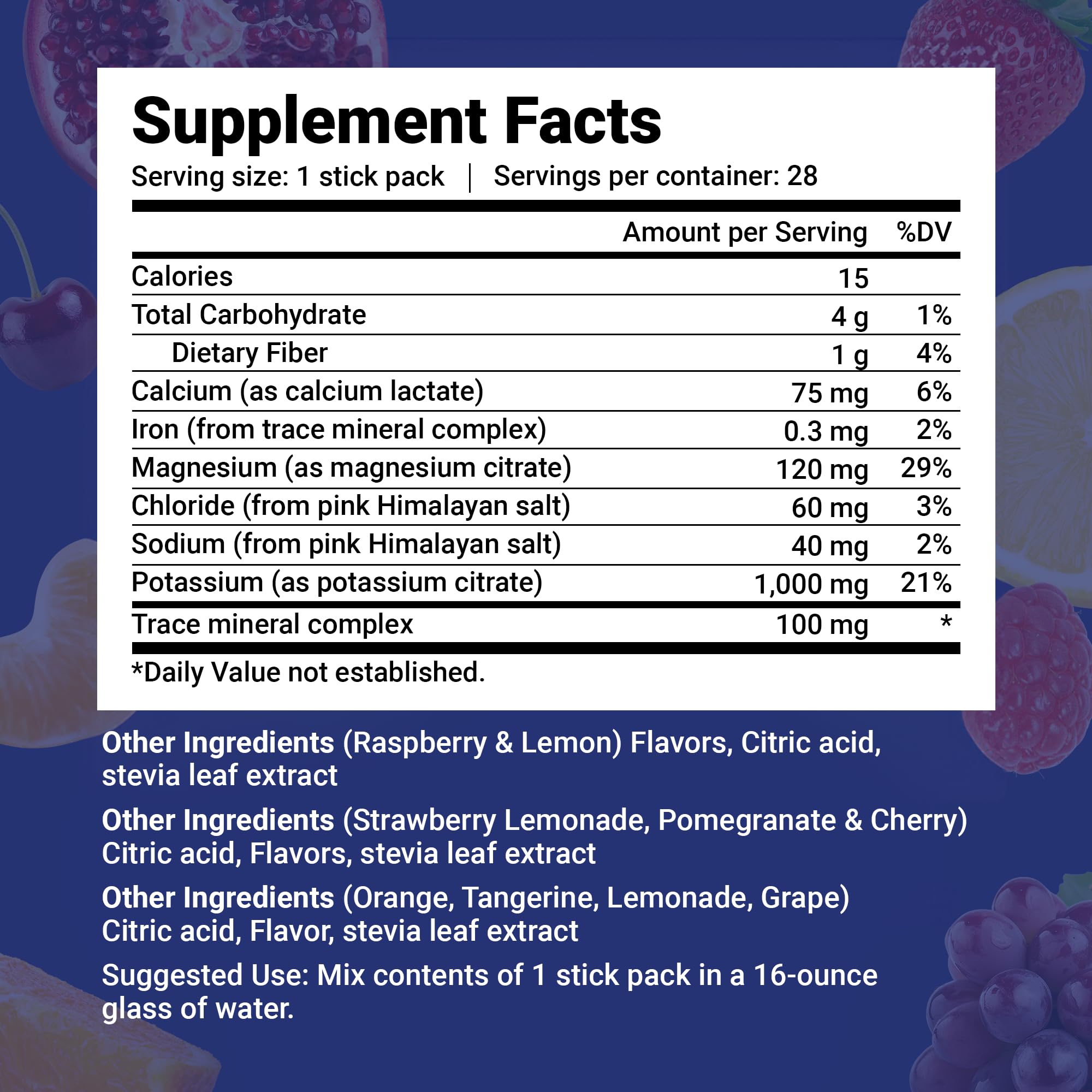 Dr. Berg's Electrolytes Powder Packets - Travel Size Hydration Electrolyte Drink Mix Dr. Berg Nutritionals Au supplements