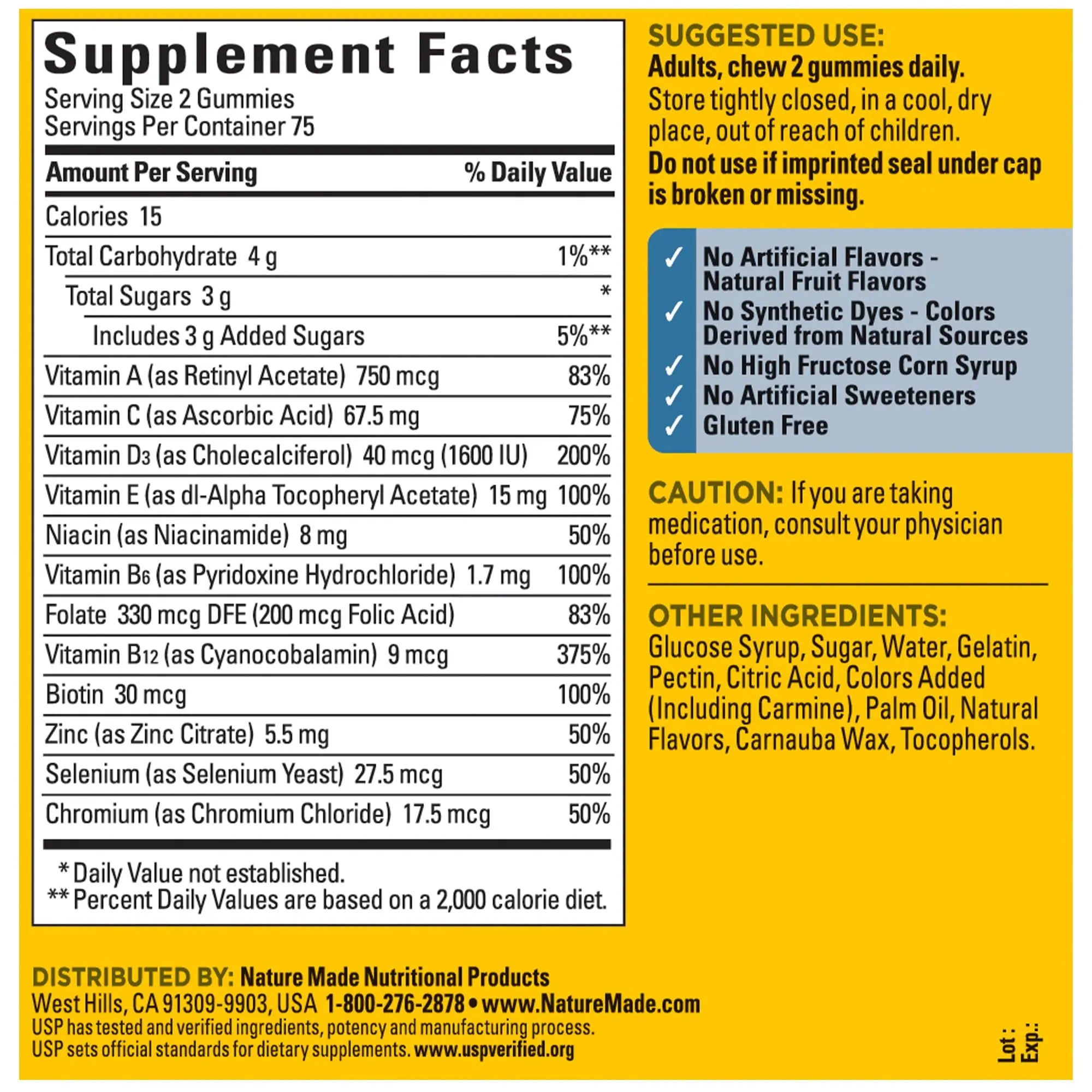 Nature Made Multivitamin Gummies Combo Pack for Him & Her, Tasty Men & Womens Multivitamin with Vitamin C, Vitamin D3, B Vitamins Nature Made Au supplements