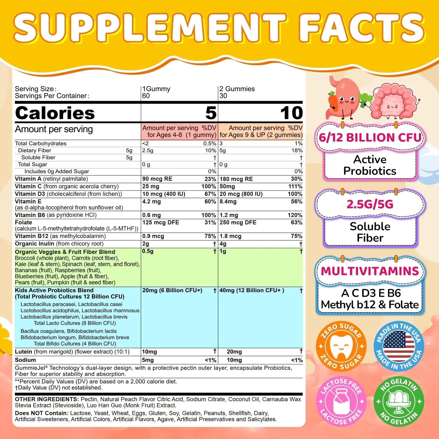 NEVISS Kids Multivitamin Gummies & Probiotics for Kids Teen + Veggie & Fruit Fiber Gummies NEVISS Au supplements