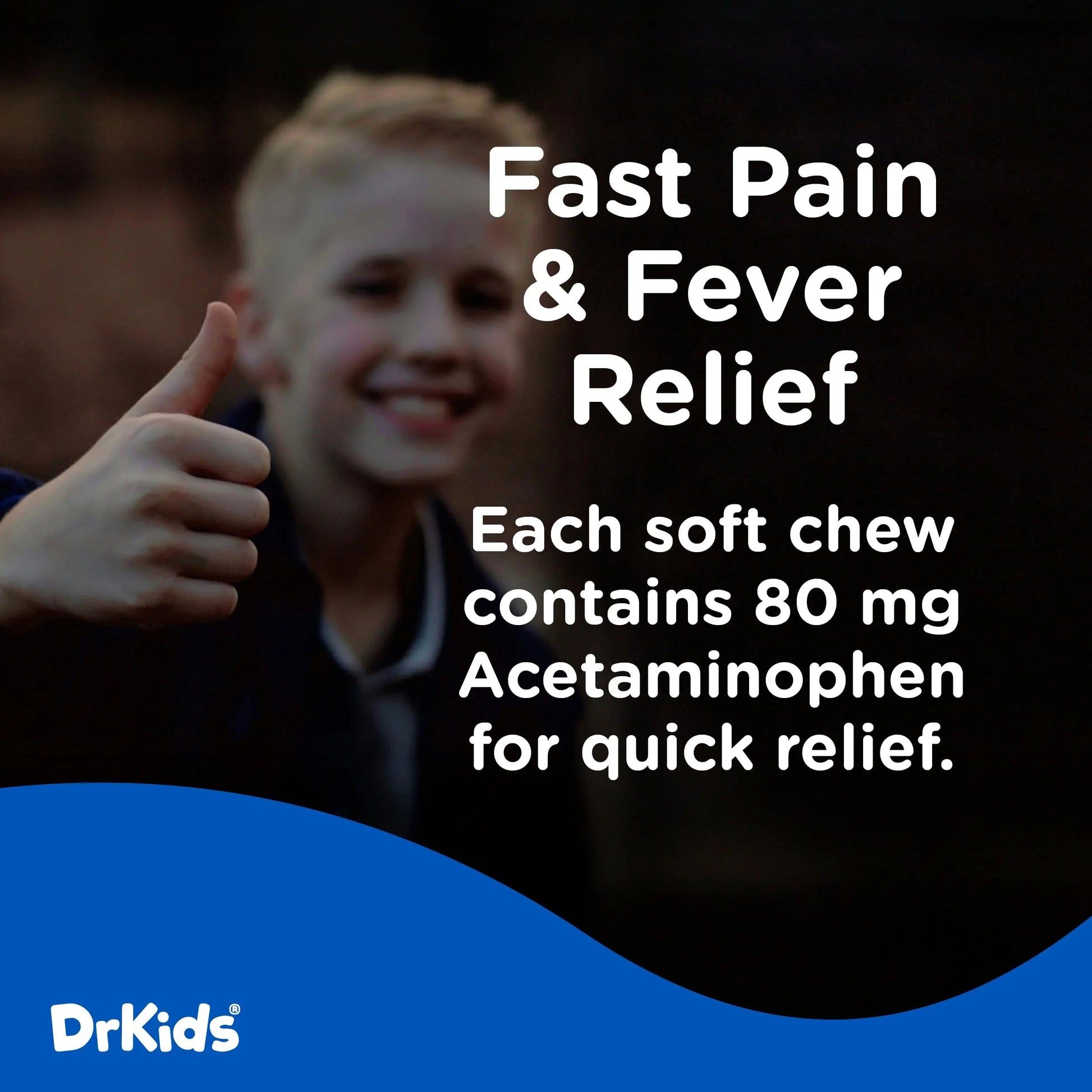 Dr. Kids Children’s Pain and Fever Gummy Bite - Chewable Acetaminophen for Kids Ages 2-11, Pre-Measured Soft Chews for Headache, Sore Throat, Cold and Flu, Orange Vanilla Flavor, 24 Count Dr. Kids Au supplements