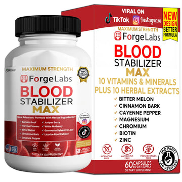 GREENVIFY ForgeLabs Blood Stabilizer Max, Maximum Strength Dietary Supplement, 60 Veggie Capsules, with Banaba Leaf, Juniper Berry, White Mulberry. (1) GREENVIFY Au supplements