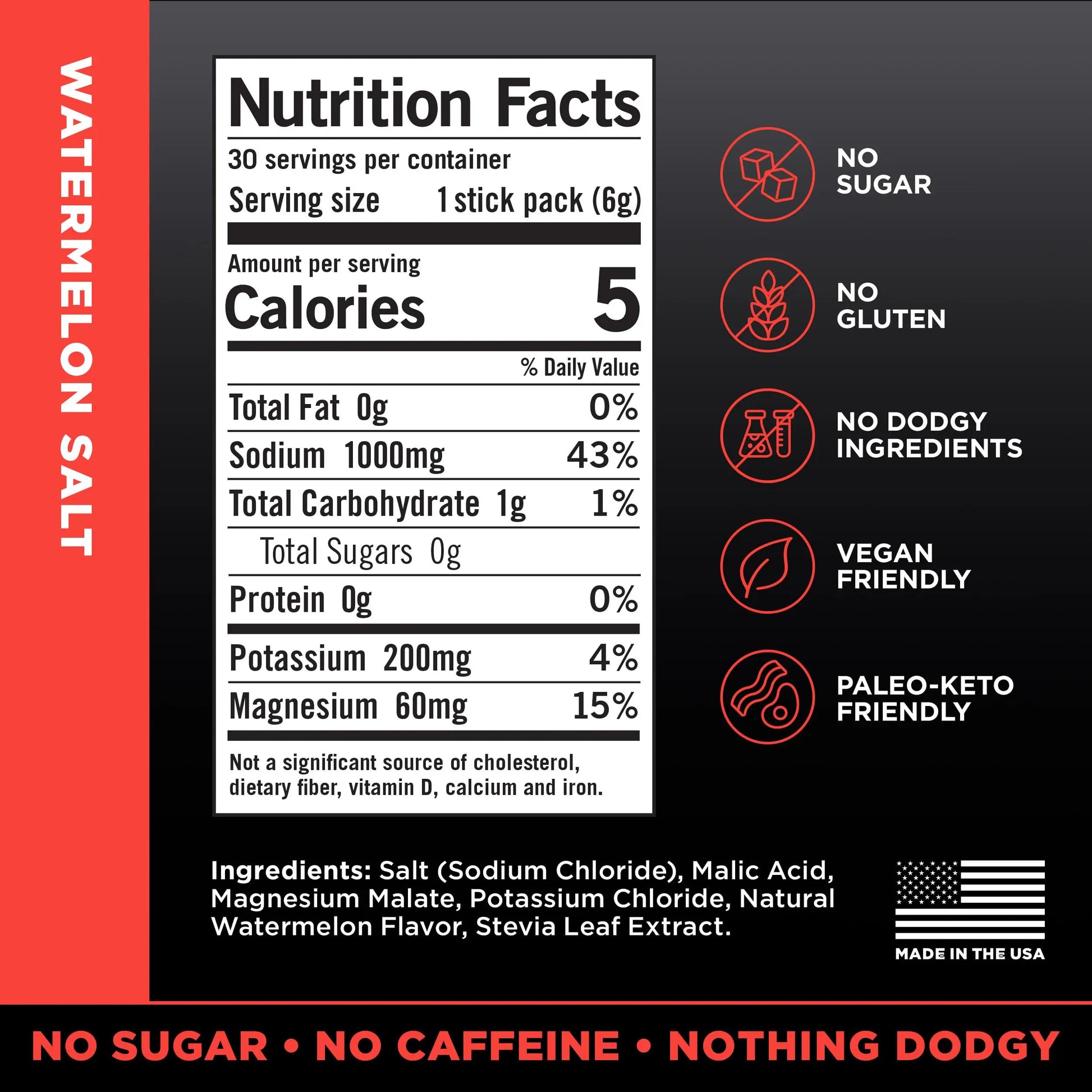 LMNT Zero Sugar Electrolytes - Watermelon Salt | Drink Mix | 30-Count Drink LMNT Au supplements