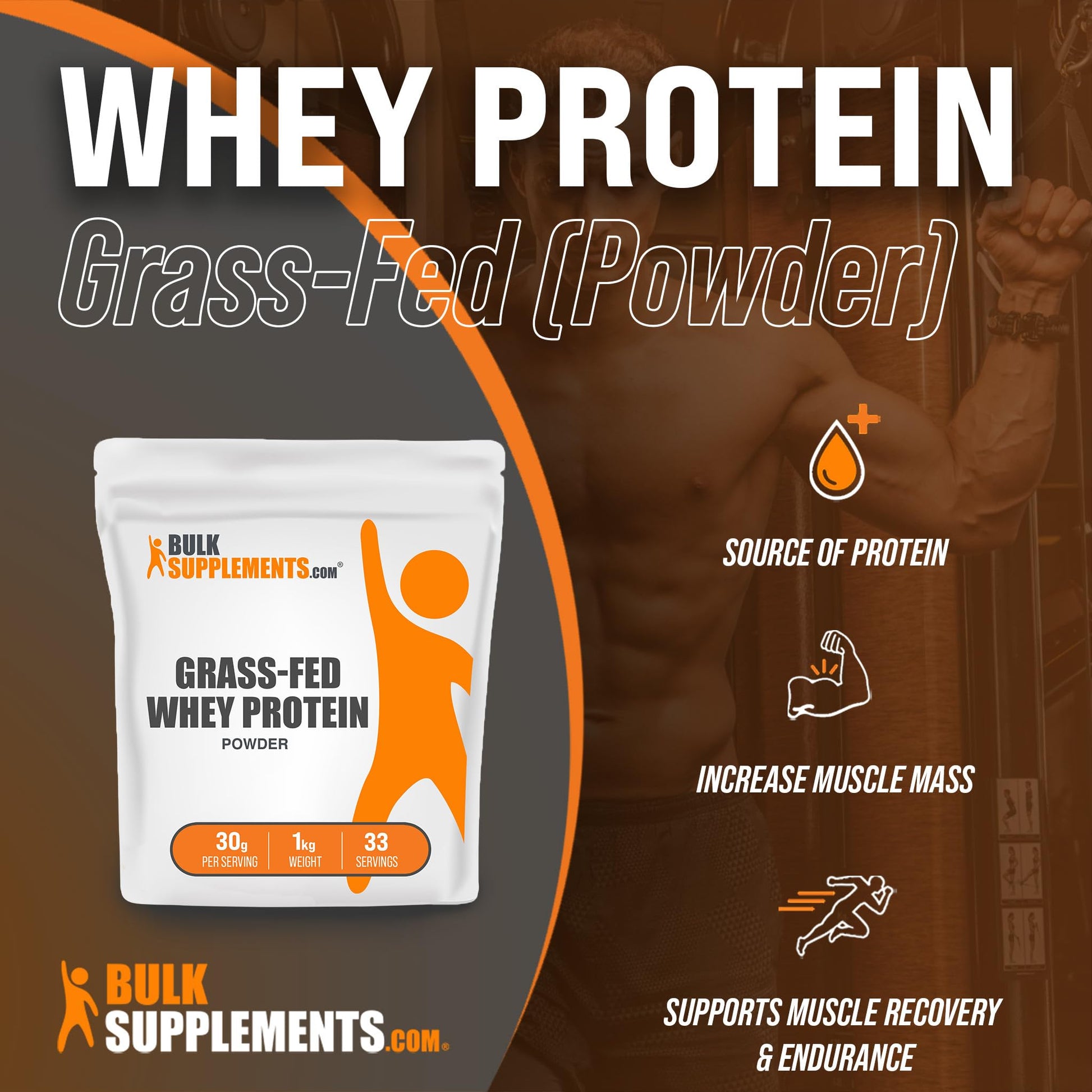 BULKSUPPLEMENTS.COM Grass Fed Whey Protein Powder - Pure Protein Powder BULKSUPPLEMENTS.COM Au supplements