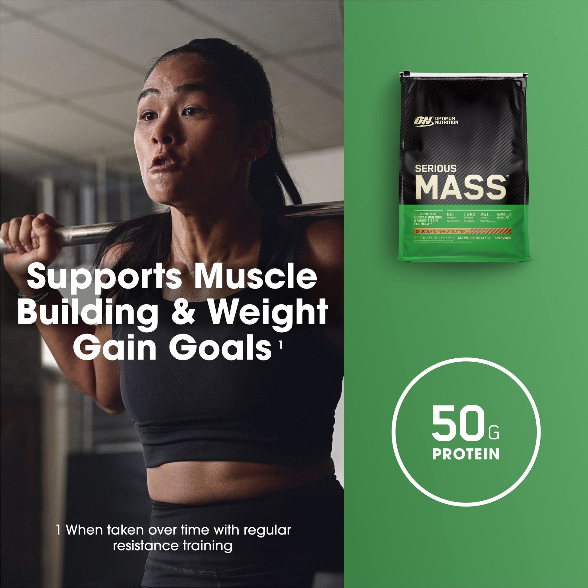 Optimum Nutrition Serious Mass, Weight Gainer Protein Powder for Muscle Gain, Added Optimum NutritionUS supplements