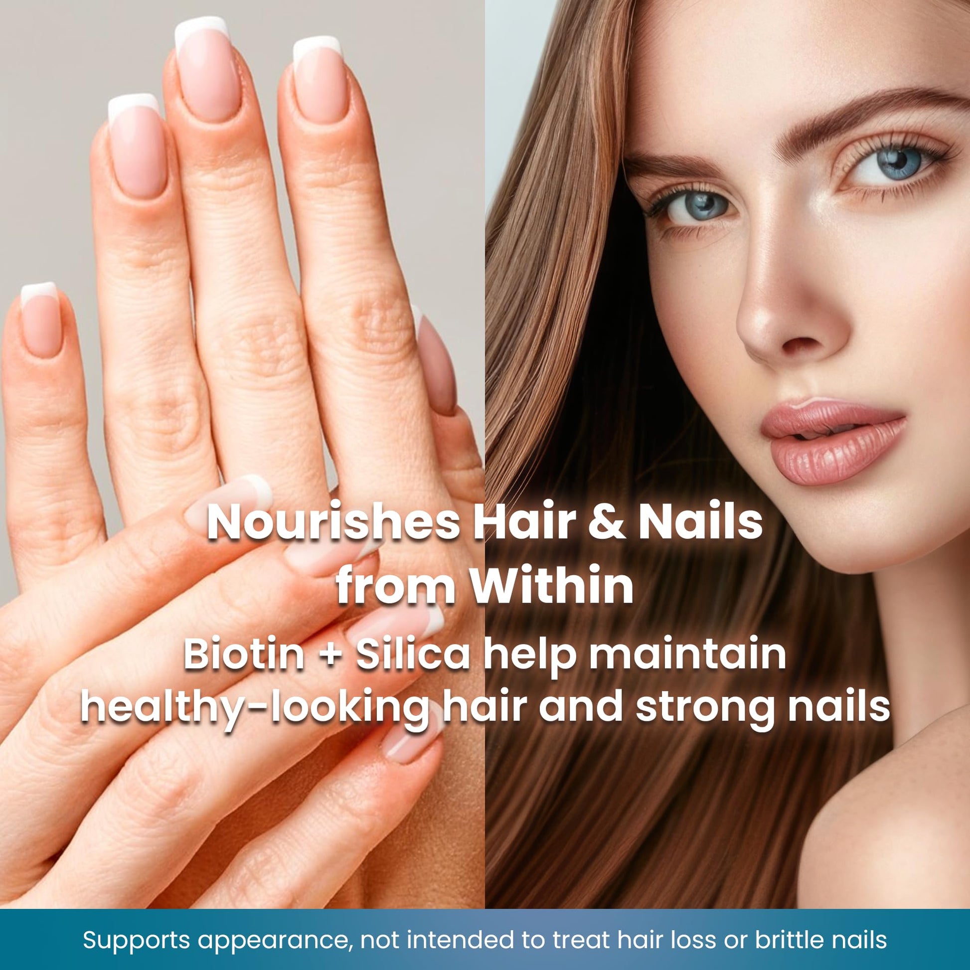 Organic Excellence Hair, Skin and Nails Vitamins for Women & Men – Biotin Supplement 5000 mcg– Hyaluronic Acid - Supports Healthy Hair Growth, Radiant Skin & Strong Nails, 3 Month Supply (90 Tablets) Organic Excellence Au supplements