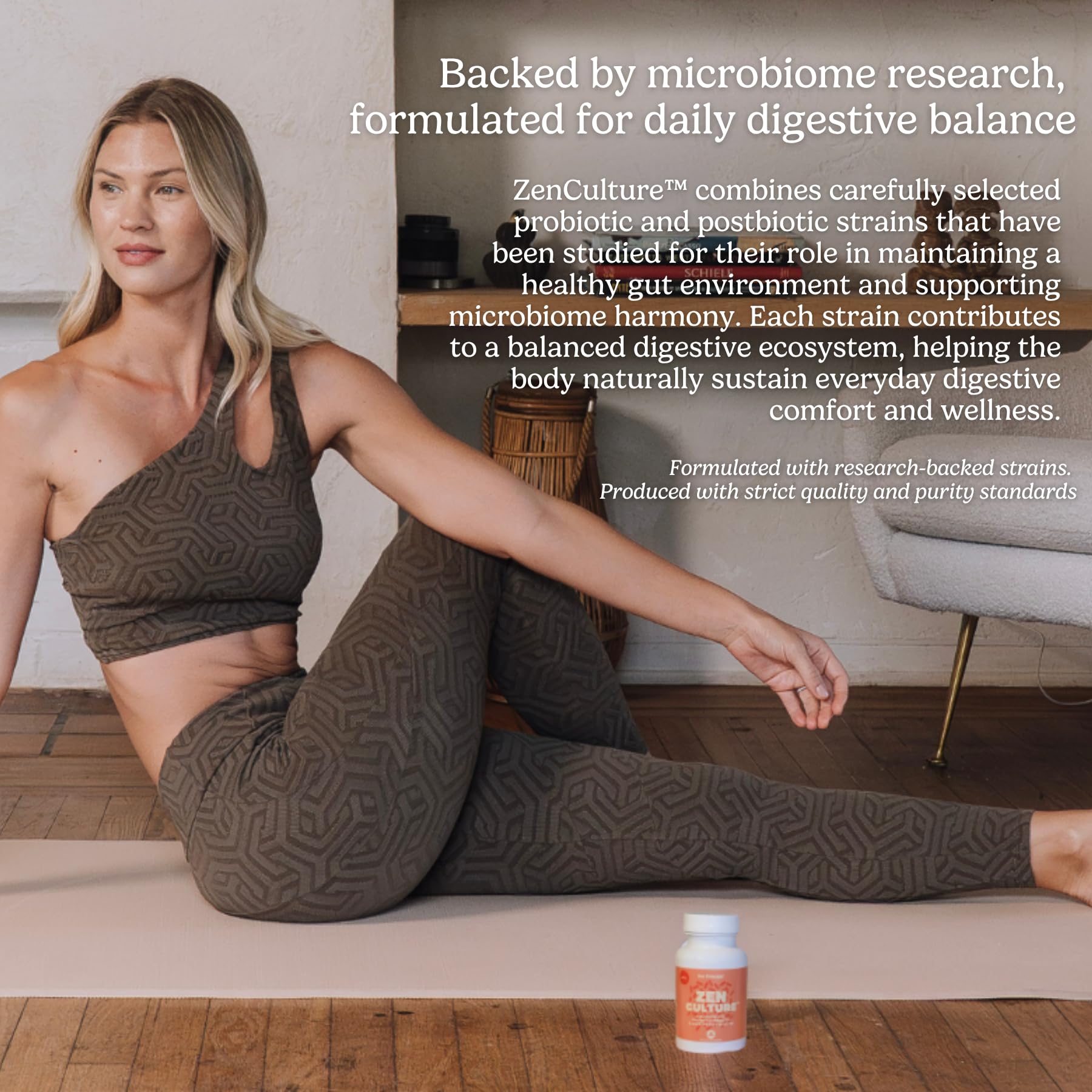 Zen Principle Zenculture™ – 4-in-1 Synbiotic Supplement (Probiotic + Prebiotic + Postbiotic + Digestive Enzymes) with CoreBiome®. Anti Bloating, Immune & Brain-Gut Health. 60 Capsules Zen Principle Au supplements