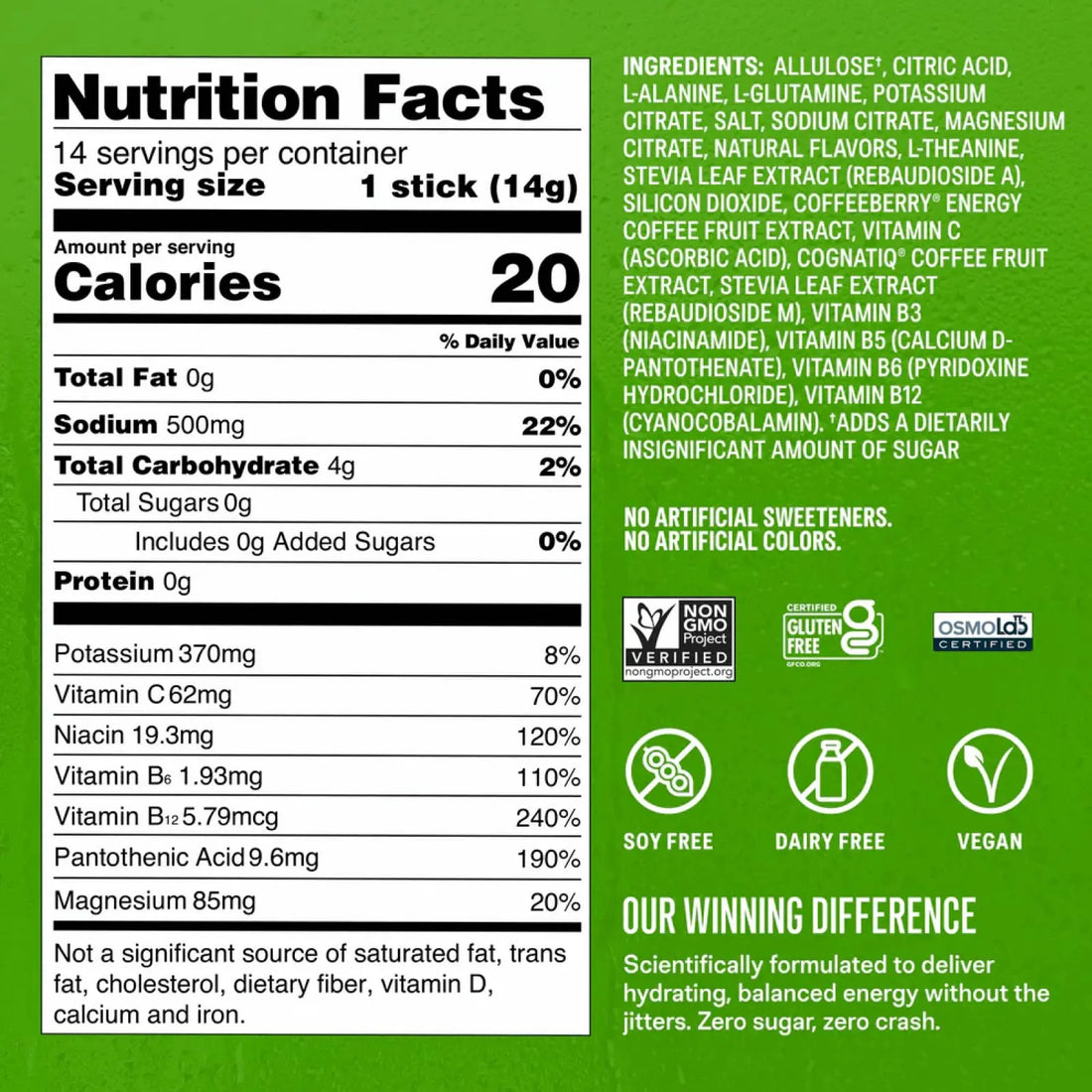 Liquid I.V.® Hydration Multiplier Sugar Free + Energy - Pomegranate Punch | Electrolyte Powder Drink Mix | 1 Pack (14 Servings) Liquid I.V. Au supplements