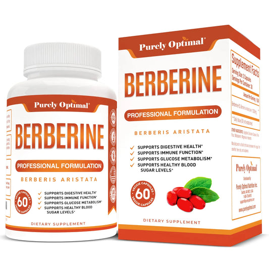 Purely Optimal Premium Berberine Supplement - 1200mg Berberine HCl, Non-GMO Purely OptimalAU supplements