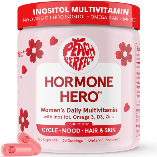 Peach Perfect Inositol Multivitamin – Myo-Inositol & D-Chiro 40:1 Blend, Omega-3, Vitamin D3, Magnesium, Zinc – Supports Women’s Health Peach PerfectAU supplements