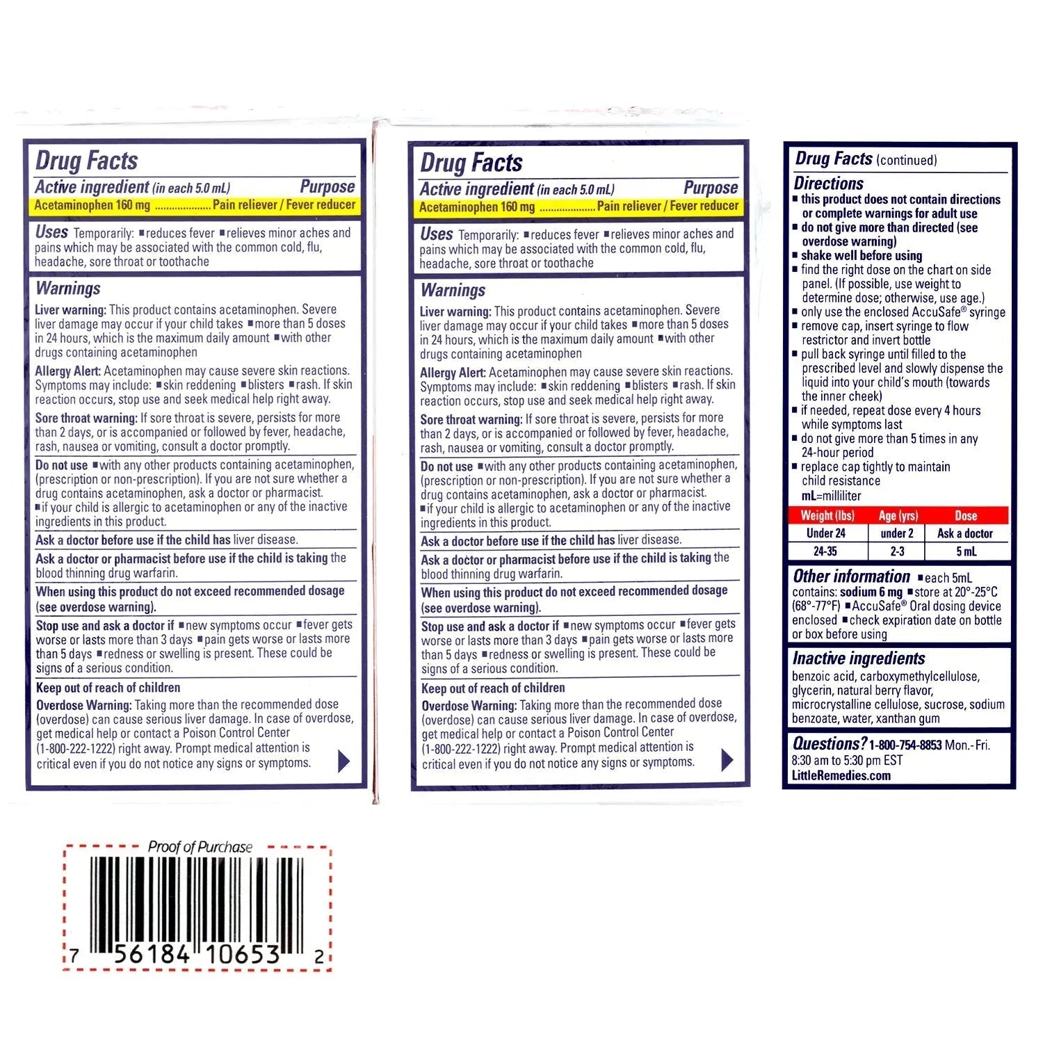 Little Remedies Infant Fever & Pain Reliever with Acetaminophen, Baby Medicine with No Artificial Sweeteners, Flavors or Dyes, Natural Berry Flavor, 2 Fl Oz, Pack of 2 Little Remedies Au supplements