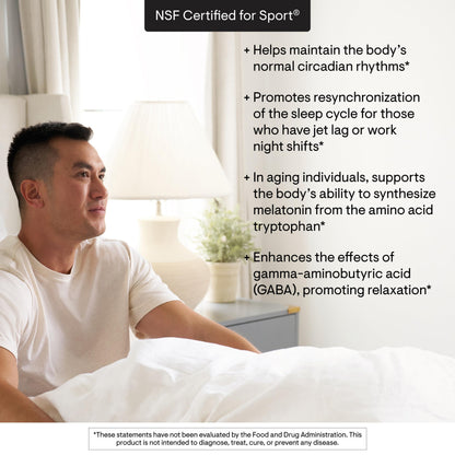 THORNE - Melaton-3-3 mg Melatonin Supplement - Supports Normal Circadian Rhythms, Restful Sleep & Relaxation* - NSF Certified for Sport - Gluten, Dairy & Soy-Free - 60 Capsules THORNE buy supplements Au