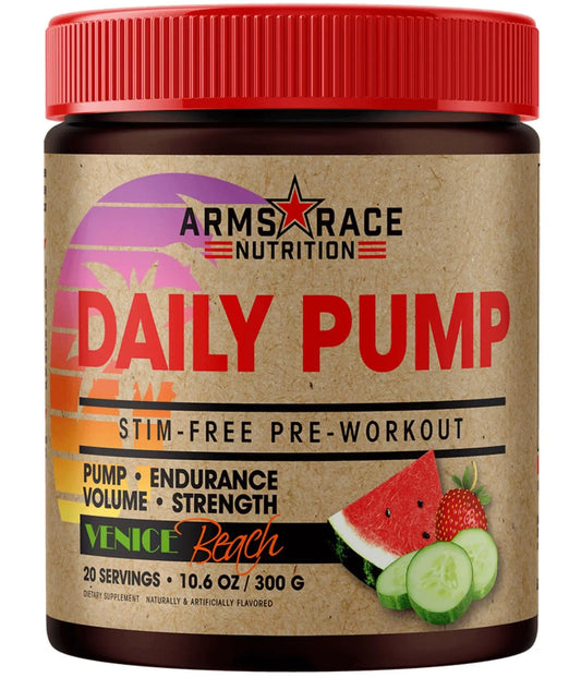 Arms Race Nutrition Daily Pump Stim-Free Pre-Workout - Venice Beach - 10.6 oz. Arms Race NutritionAU supplements